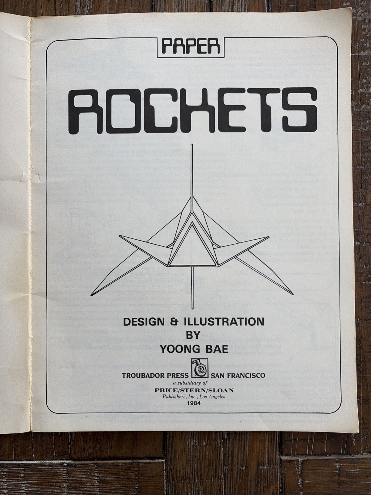 1983 VTG PAPER ROCKETS To Color Cut-Out & Fly TROUBADOR Press UNUSED COMPLETE