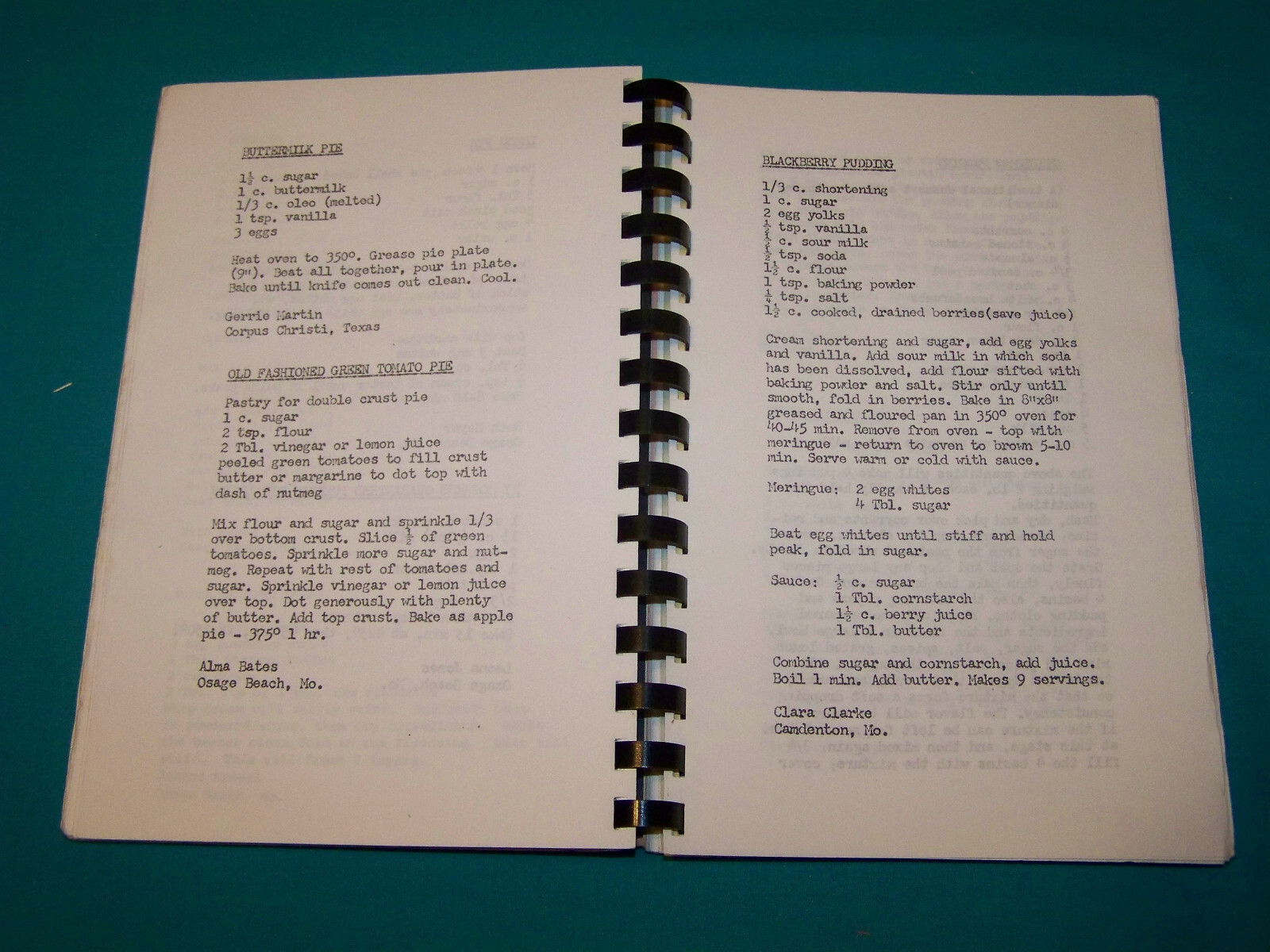 Harper Chapel United Methodist Church Cookbook Osage Beach, MO Missouri 1983