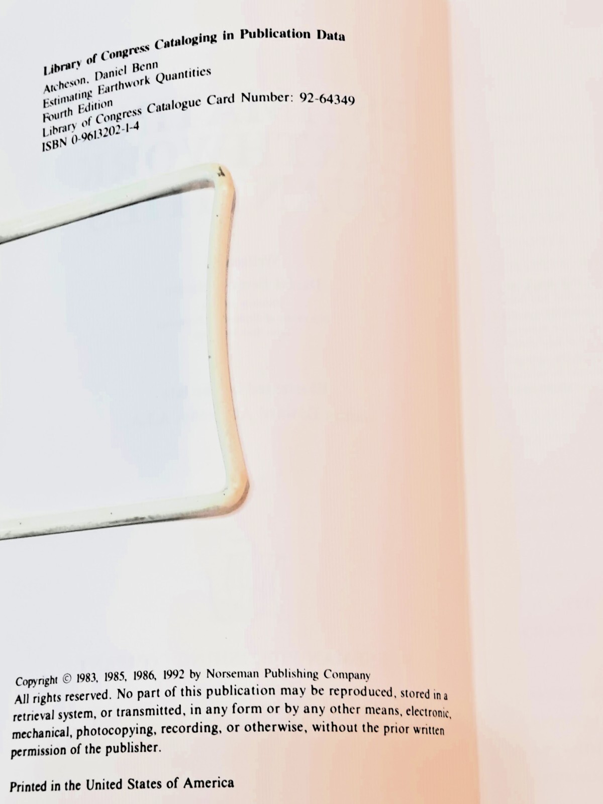 Estimating Earthwork Quantities by Daniel B. Atcheson (1992, Trade Paperback)