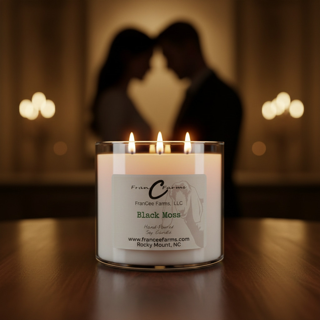 Black Moss Soy Candle – 20 oz. 3 Wick