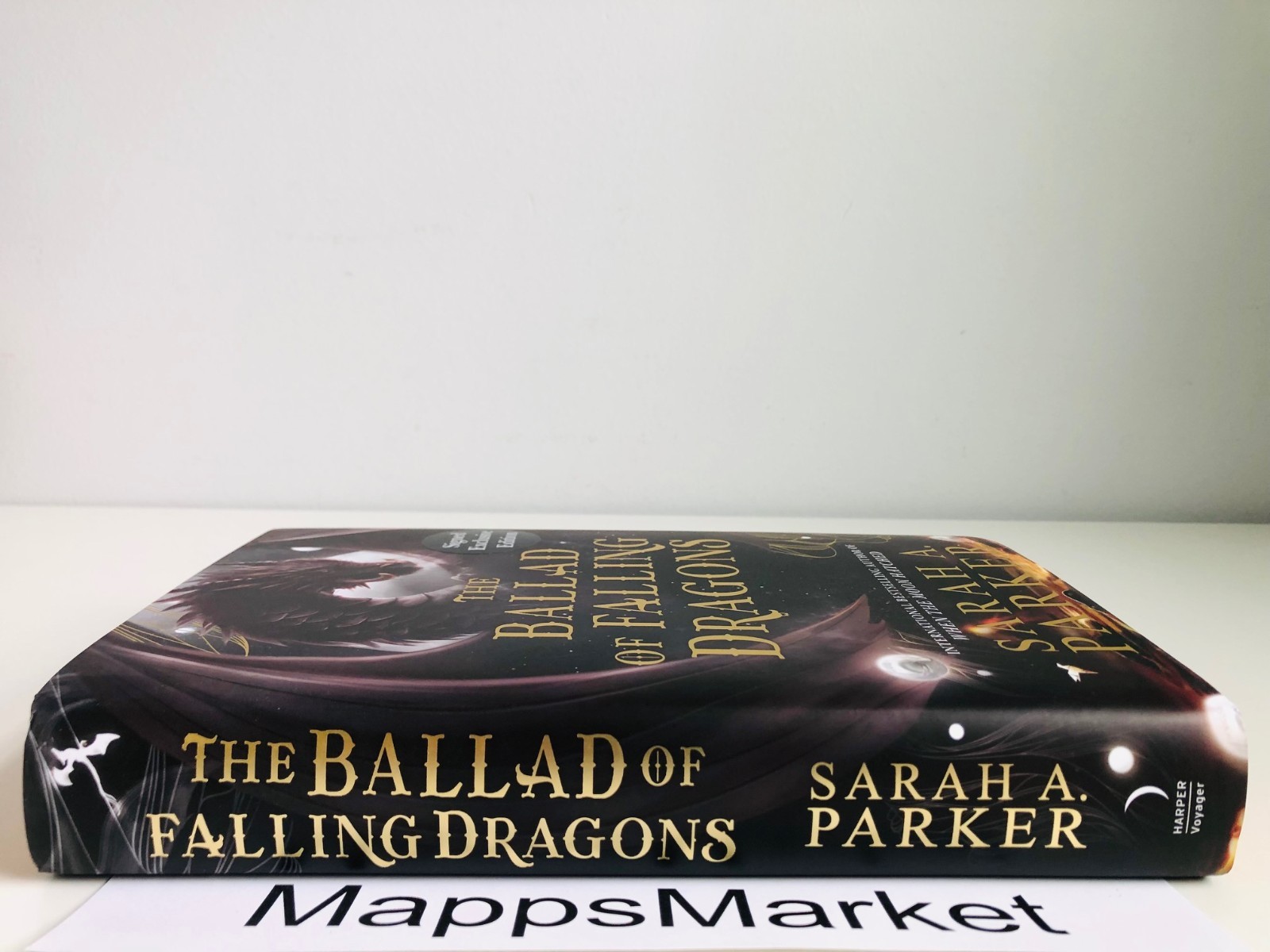The Ballad of Falling Dragons SIGNED Sarah A. Parker WATERSTONES UK 1/1 Sprayed