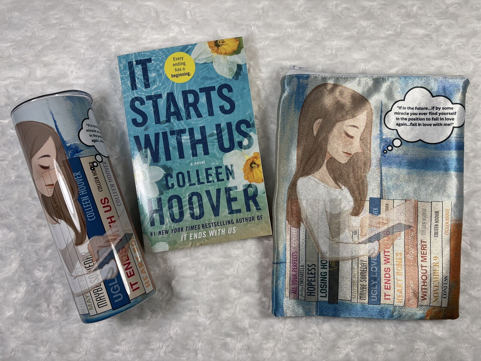 Colleen Hoover 20oz Skinny Tumbler & Booksleeve