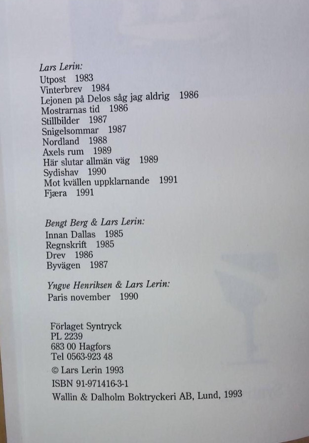 Lars Lerin collection 4 vols