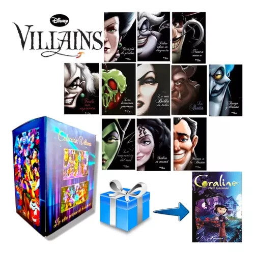 Saga Villanos Disney 11 Libros Caja + Coraline By SERENA V