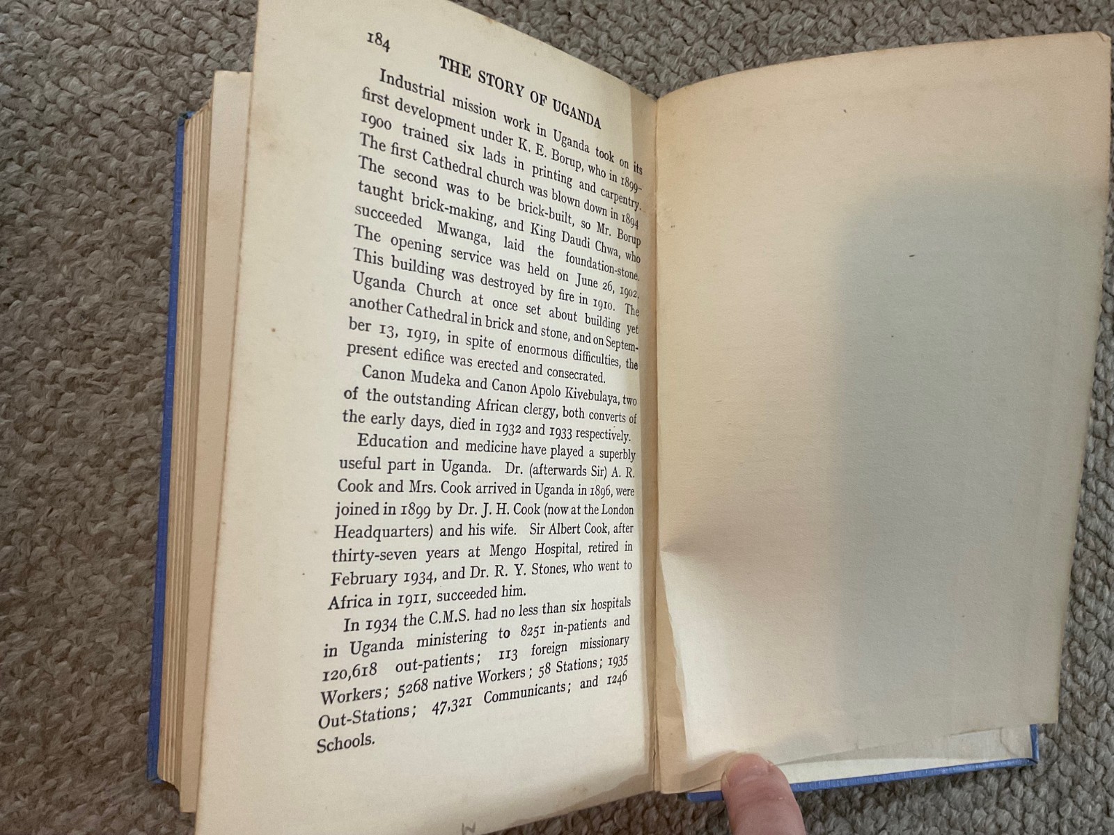 vintage Bishop Hannington book . missionary hero . W G Berry M.A. . 184 pages