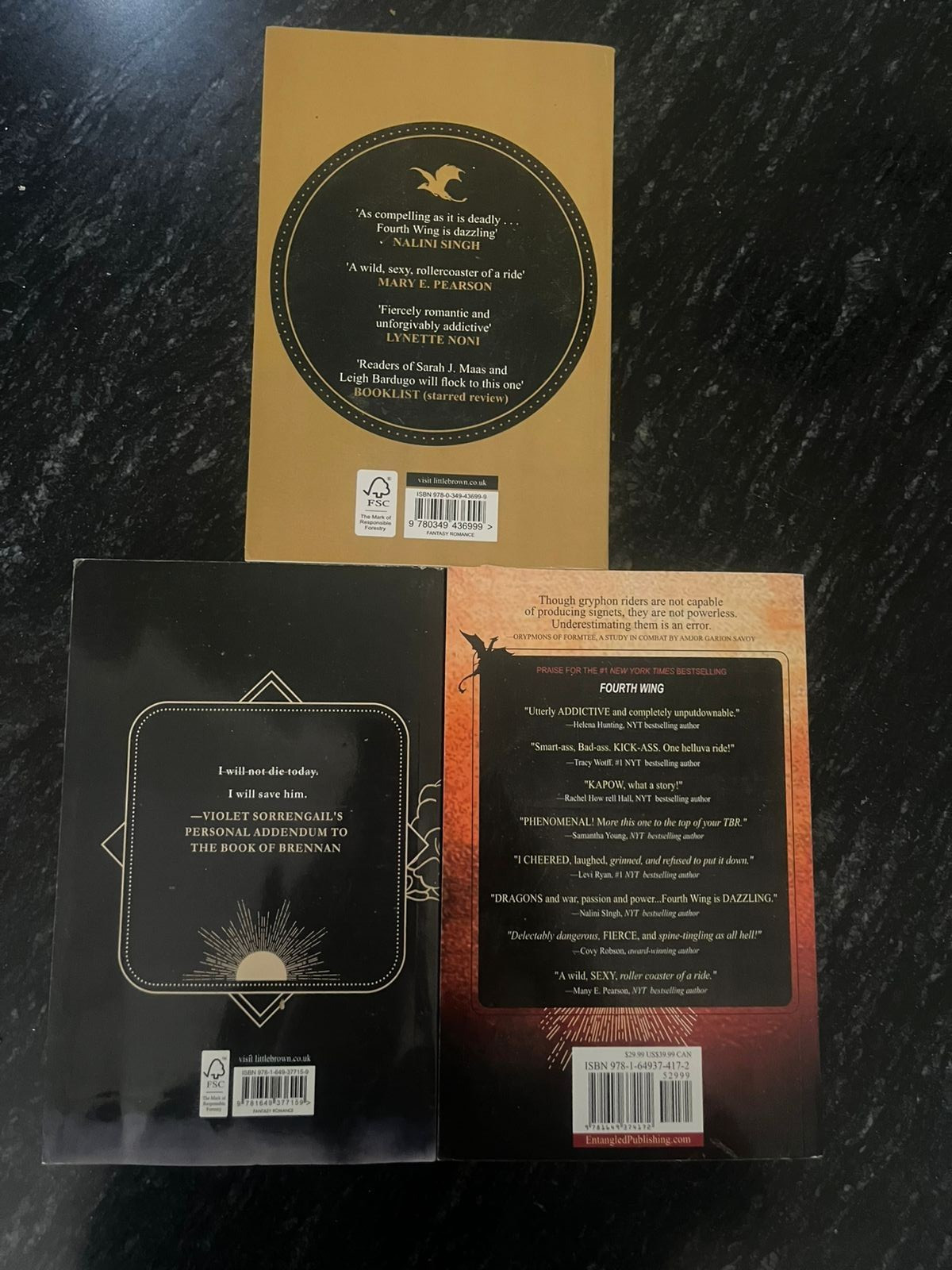 The Empyrean Series 3 Book Collection Set: Fourth wing + Iron flame, onyx