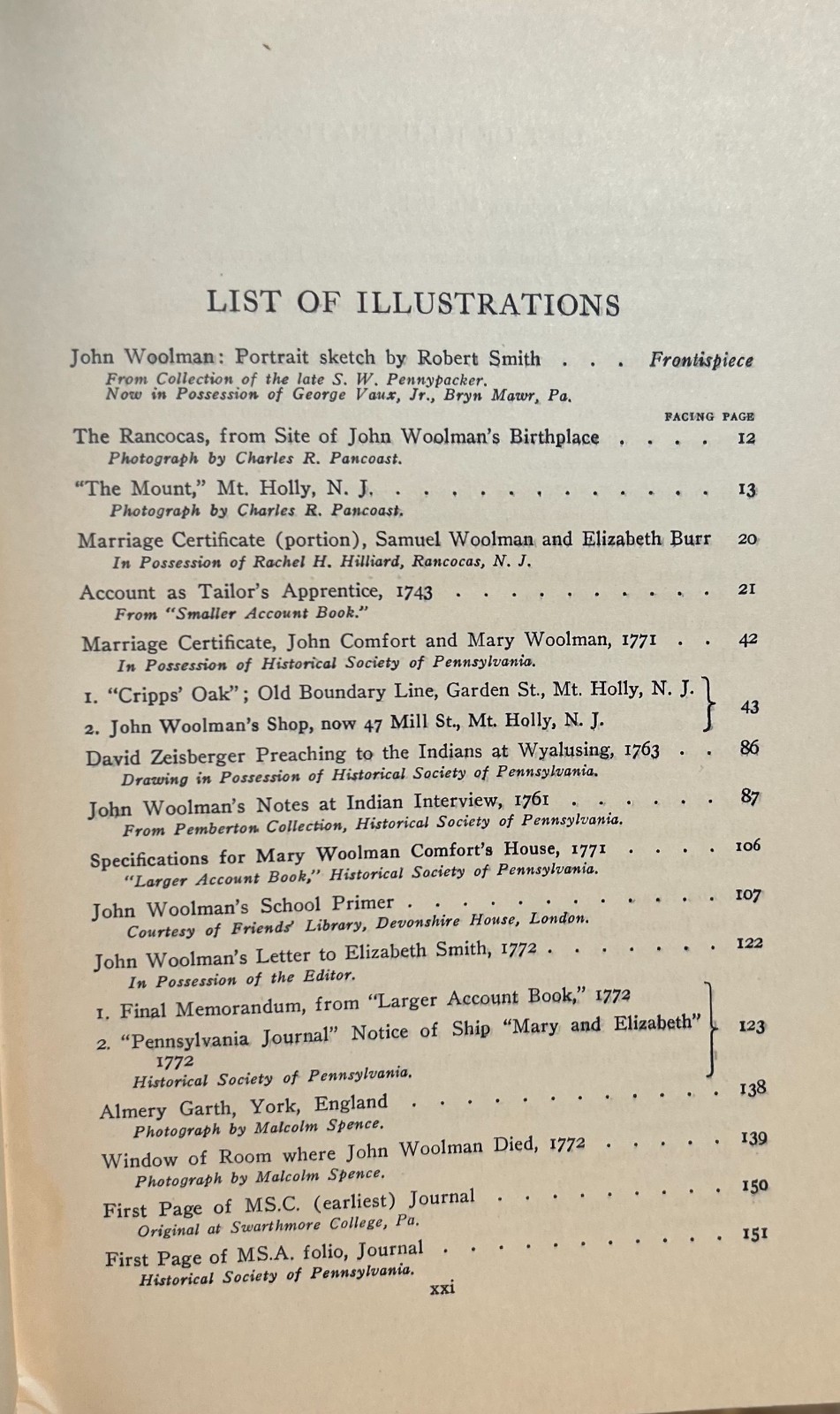 The Journal and Essays of John Woolman, Gummere, ed., 1922, HARDCOVER