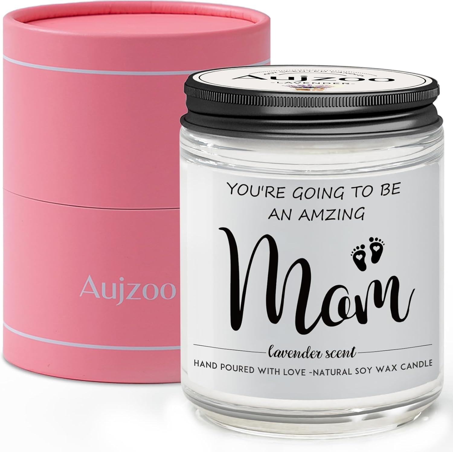 7oz Lavender Soy Wax Candle – Ideal Gift for First-Time Moms and Baby Showers