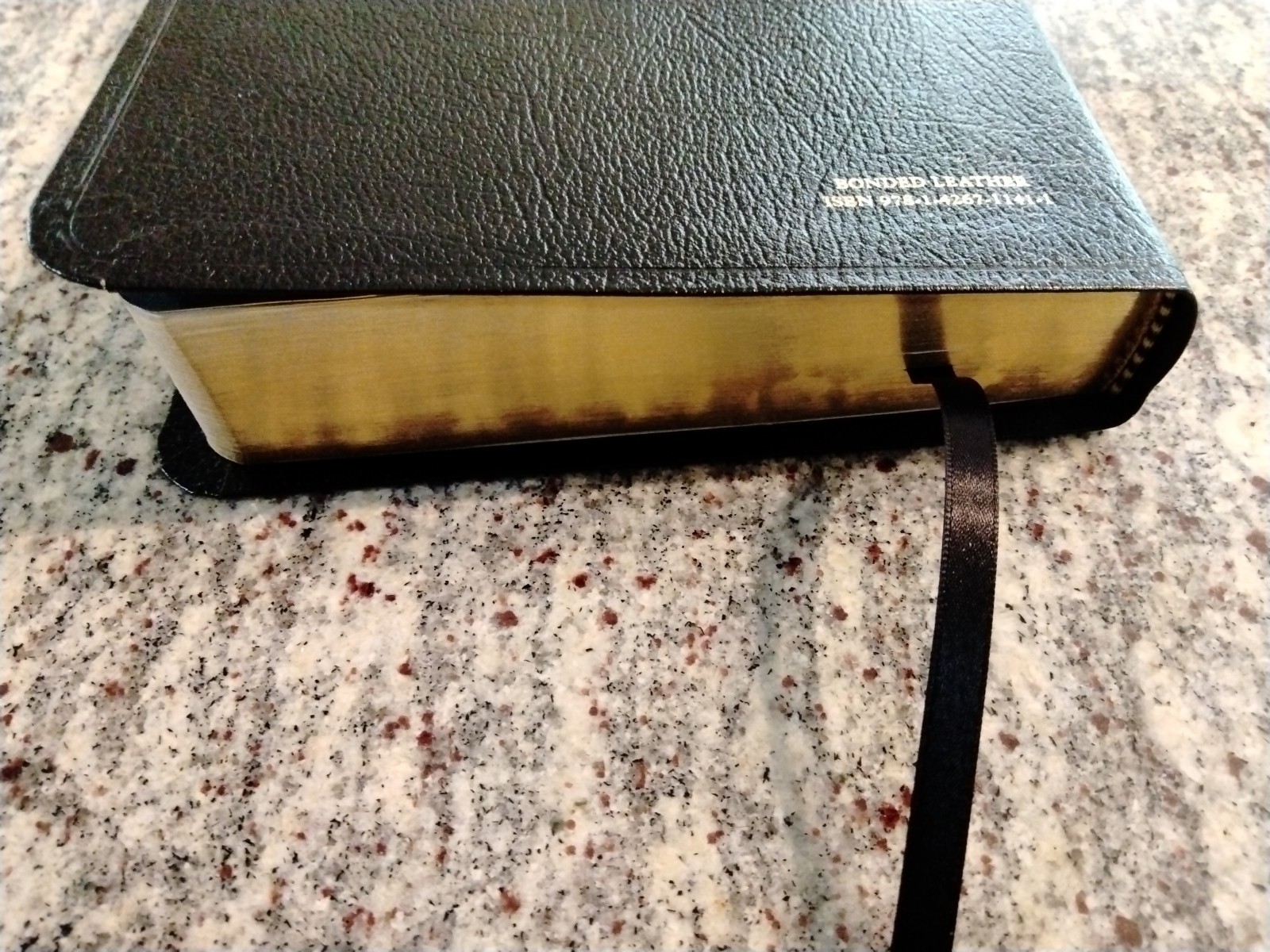 Black/Bonded Leather Bible Premium NRSV New Revised Standard Version Gilded edge