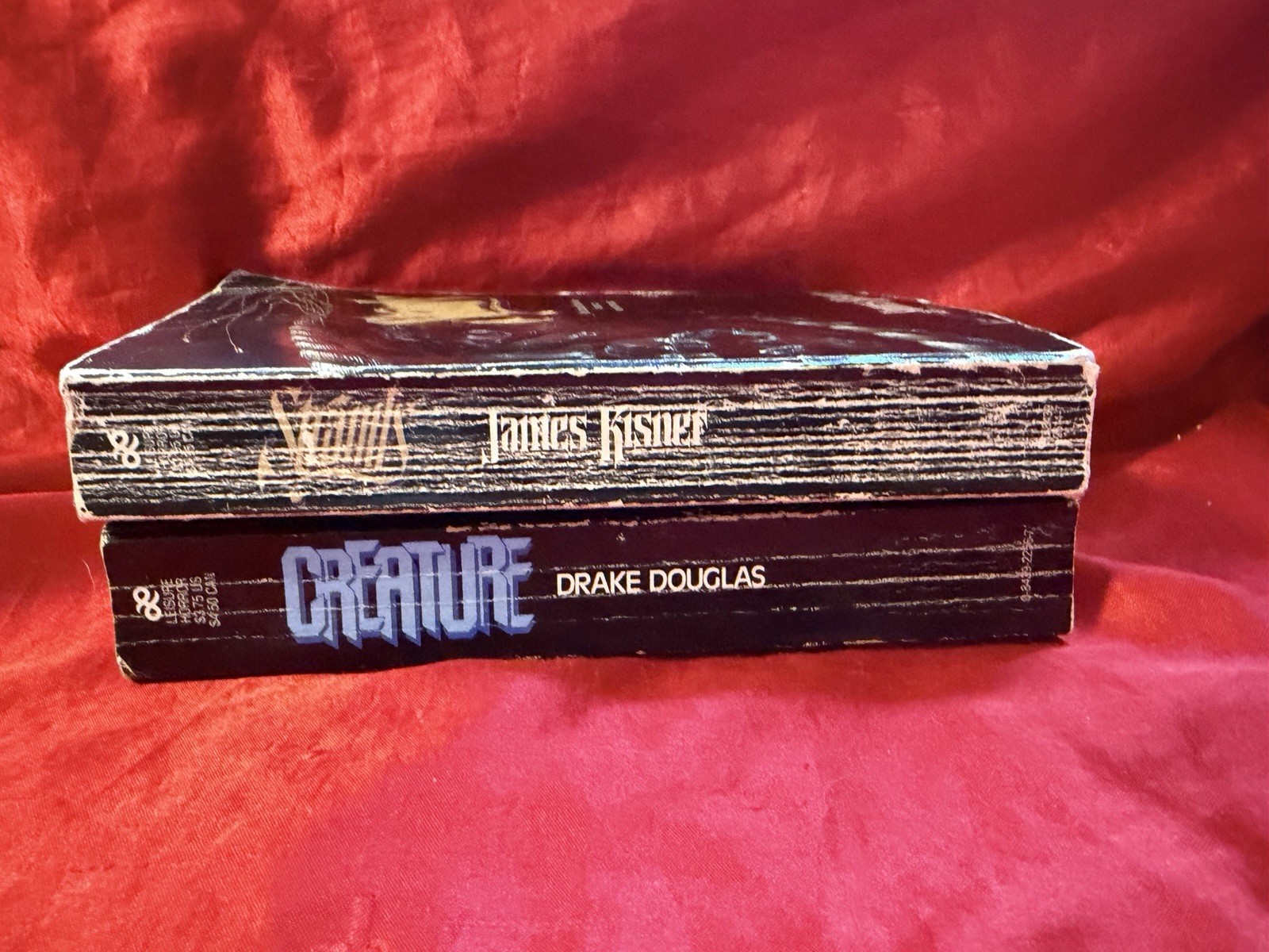 LOT of 2 VINTAGE “LEISURE HORROR” PAPERBACKS FROM HELL! ‘Creature’ & ‘Strands’