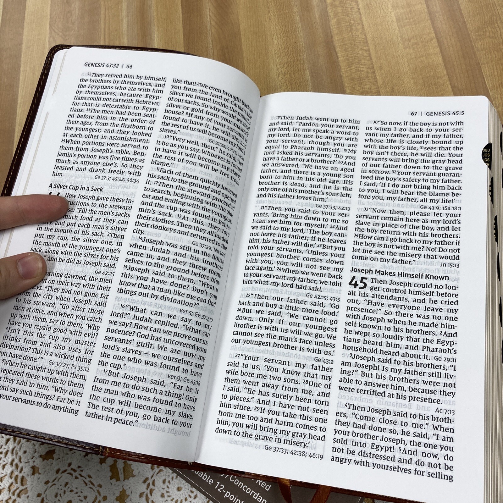 NIV Large print Reference Bible – 12 point font – Red letter – Thumb-indexed