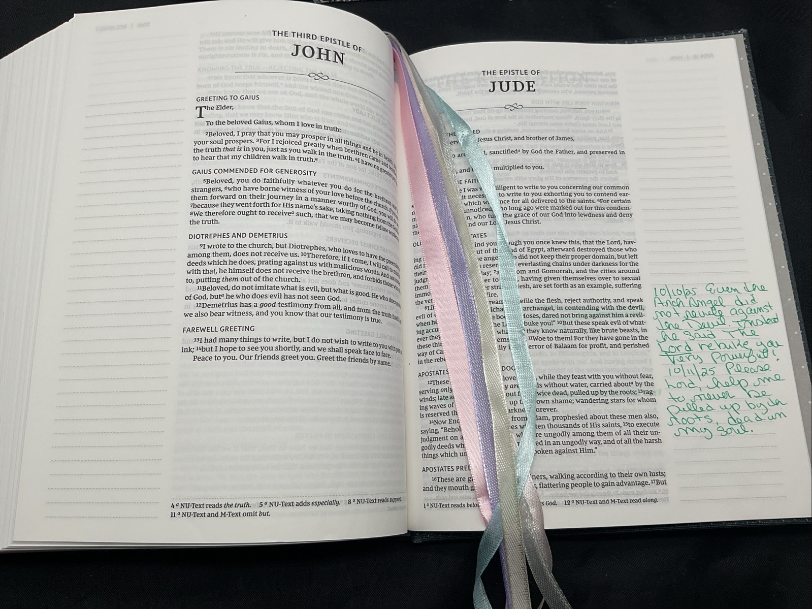 NKJV Journal the Word Bible Cloth over Board Gray USED SEE Description 2018