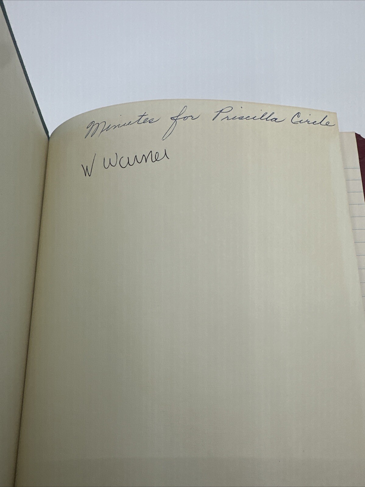 Record Book Mostly Blank Vintage Few Pages Missing Hardcover 12.75 By 8 Inches