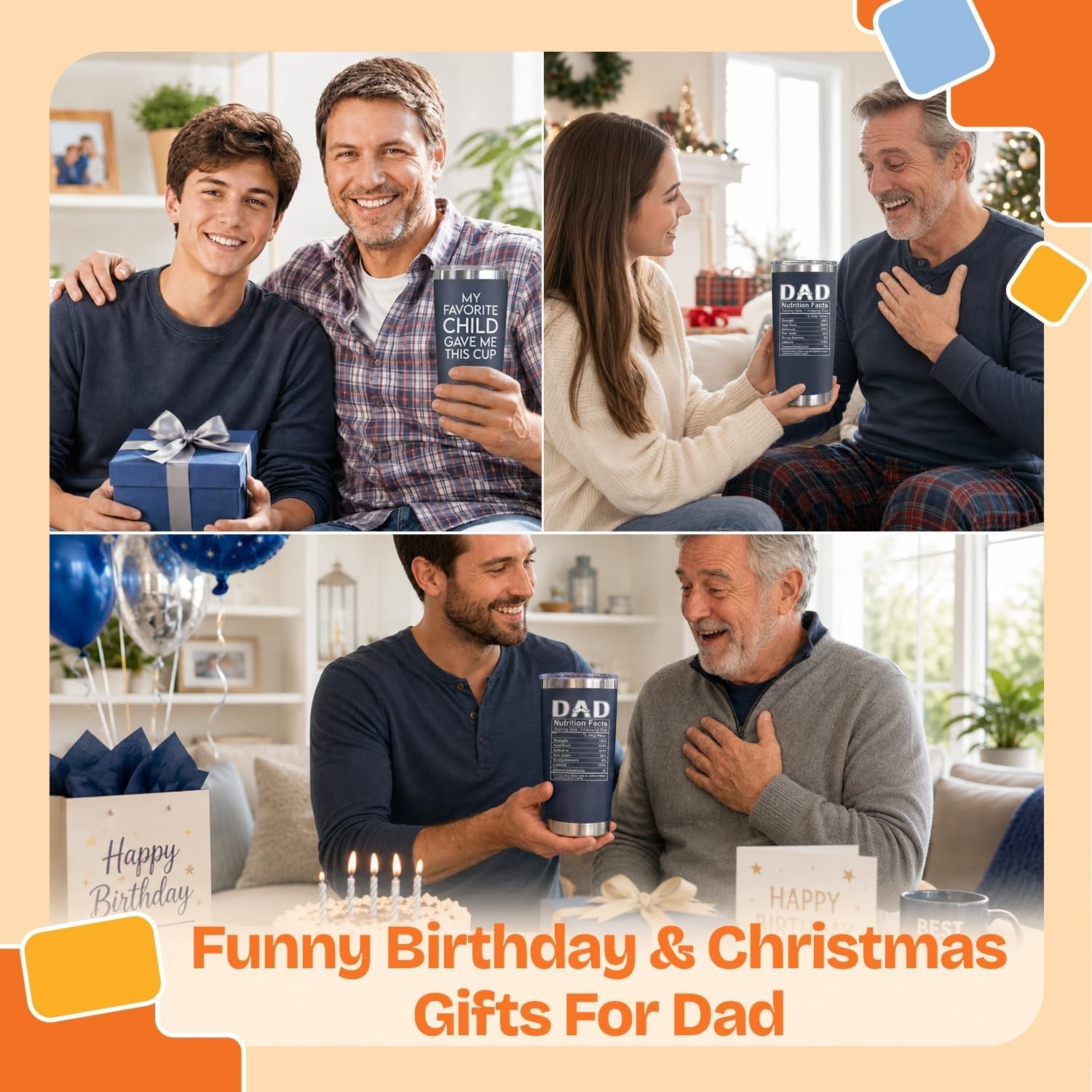 Insulated 20 oz Dad Tumbler – Perfect Gift from Daughter or Son for Father’s Day