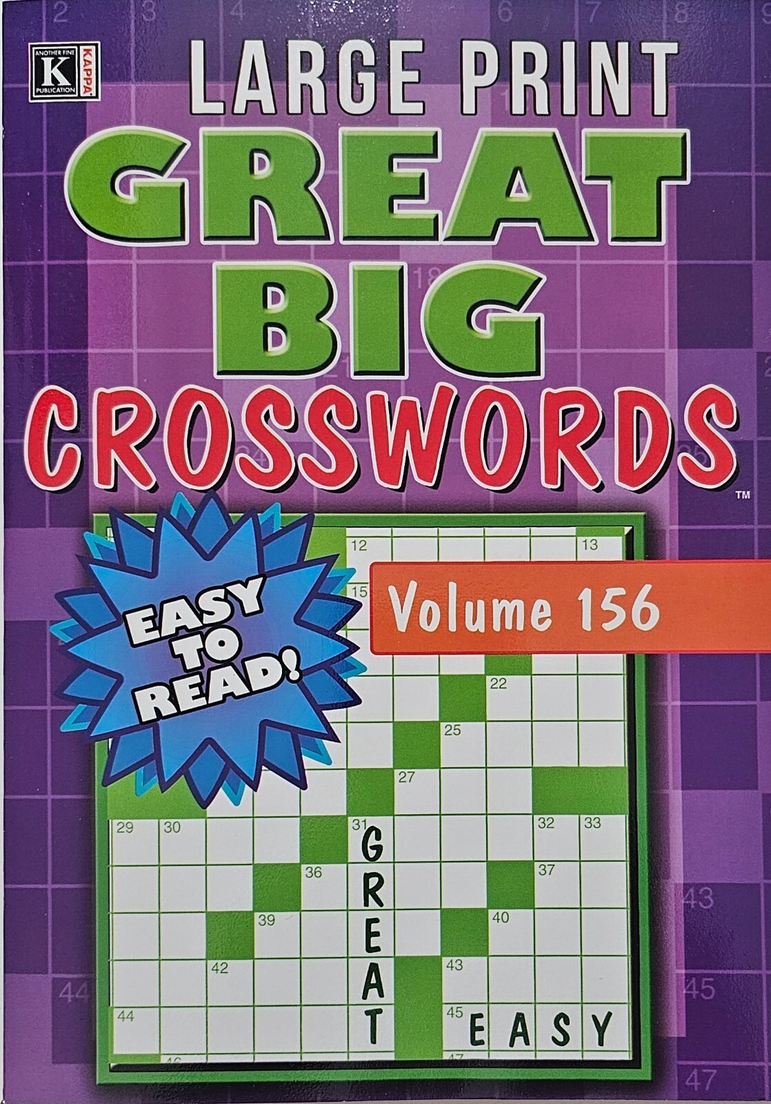 Kappa Large Print Great Big Crosswords Puzzle Books, 24 Different Volumes U-PICK