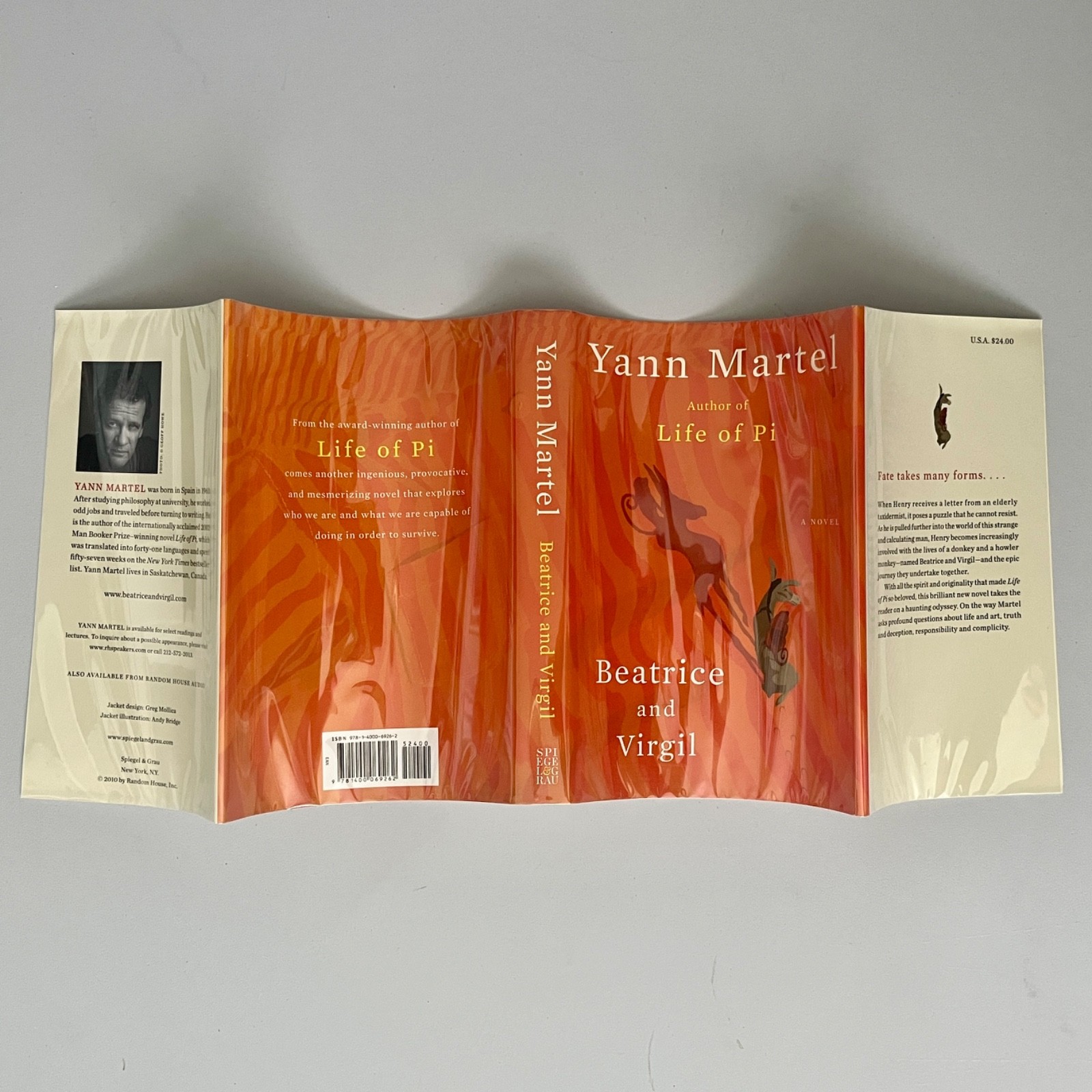 Flat Signed 1st US/1st 2010 HC Beatrice and Virgil by Yann Martel