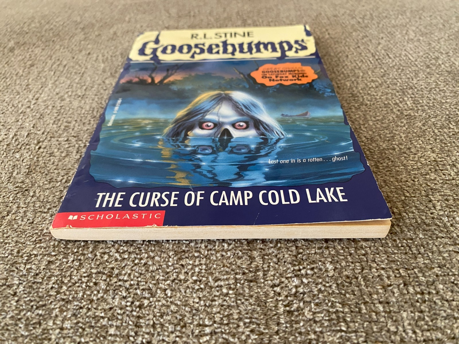 VG-/G+ Thin Edition 1st print Goosebumps #56 The Curse of Camp Cold Lake ~ Stine