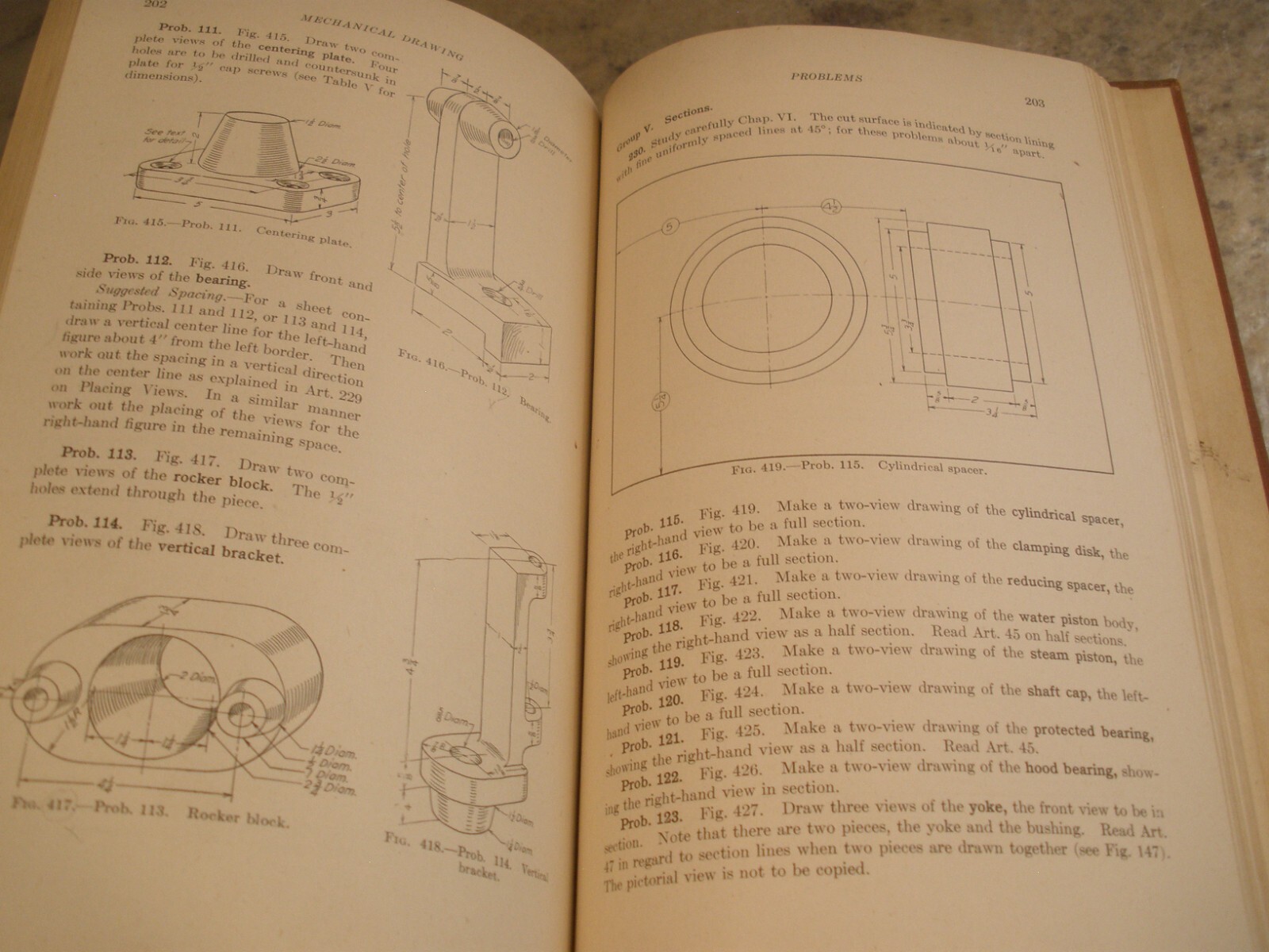 MECHANICAL DRAWING FRENCH AND SVENSEN HARDCOVER 1940