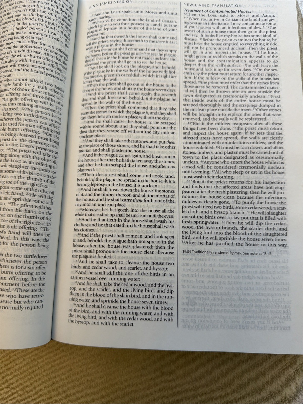 VTG 1997 Holy Bible: People’s Parallel Edition, KJV NLT Red Letter Leather Bound