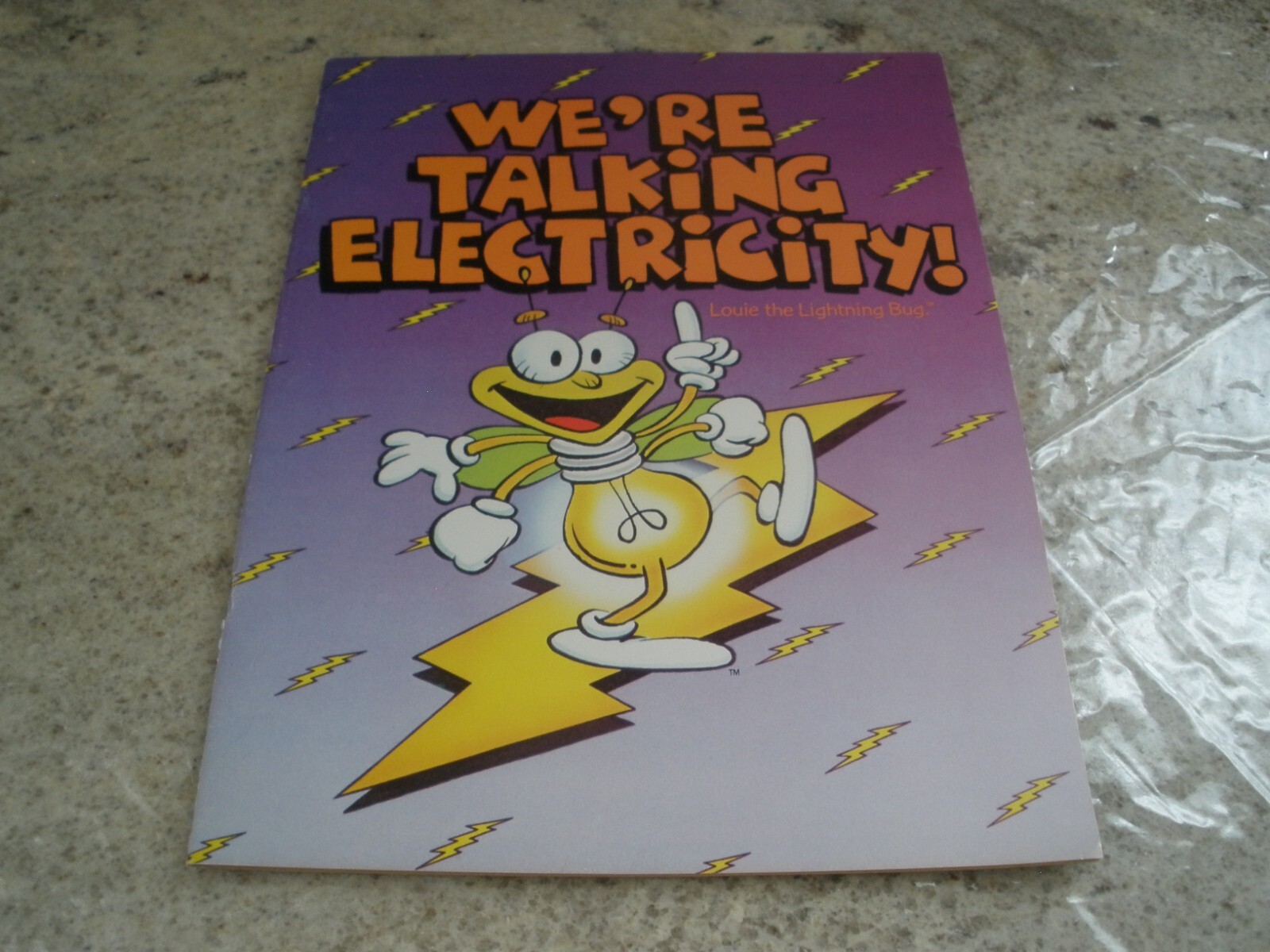 WE’RE TALKING ELECTRICITY LOUIE LIGHTNING BUG COLORING BOOK UNUSED (D12)