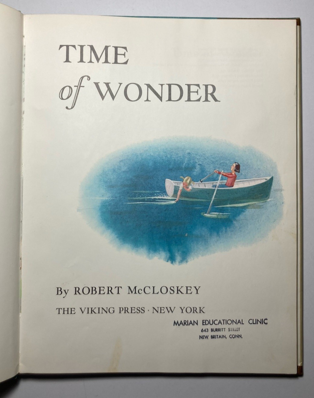 “Time of Wonder” by ROBERT MCCLOSKEY (1957 Hardcover) 4th Printing 1962 LIBRARY