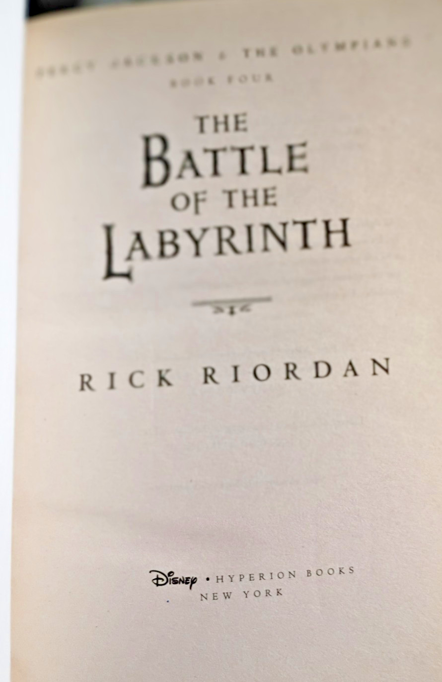 The Battle of the Labyrinth —Rick Riordan 2009 1st Ed Percy Jackson Book 4 VG🗡️