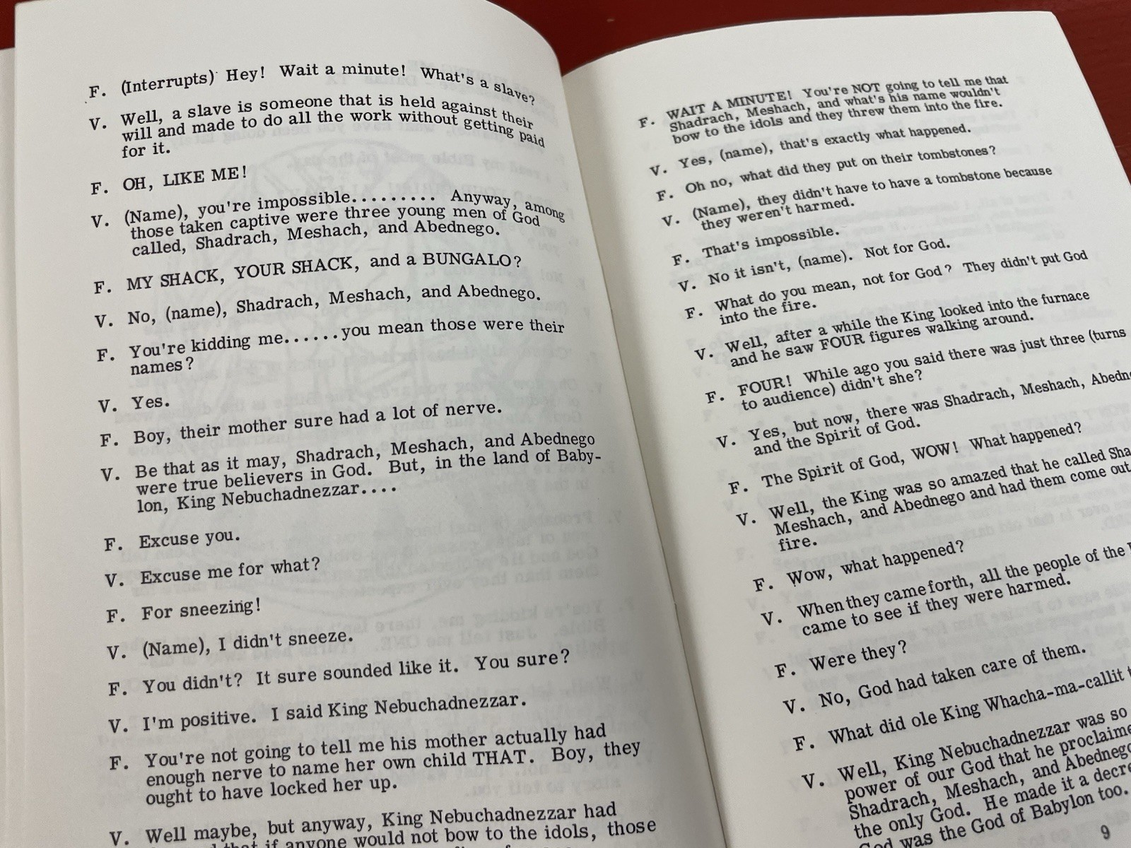 N.A.A.V. Dialogues for Ventriloquists Gospel Subjects Maher Studios VTG PB 1974