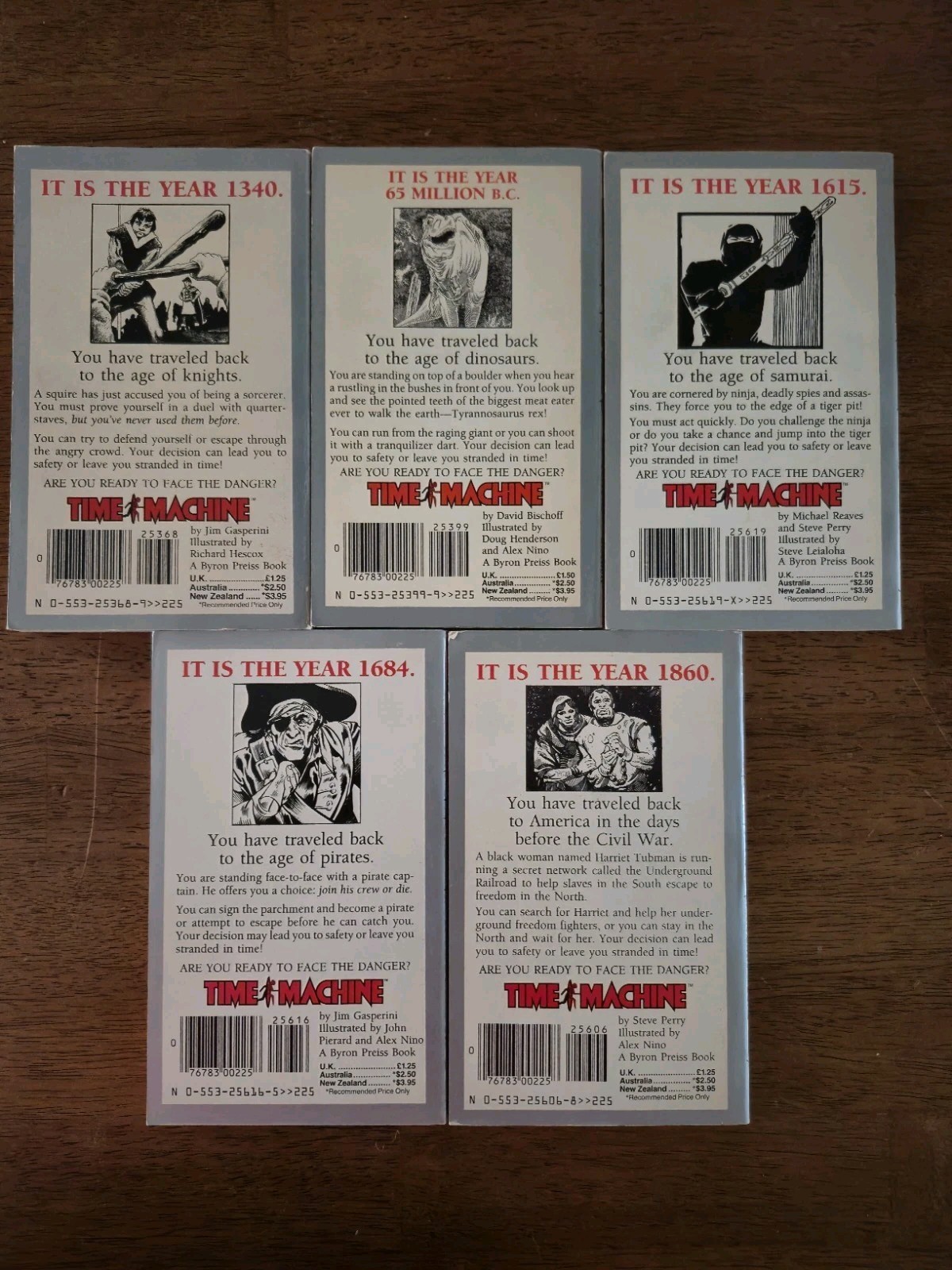 Bantam Time Machine Series Books 1-5 In Boxed Set CYOA RPG Gamebook Lot 1980’s