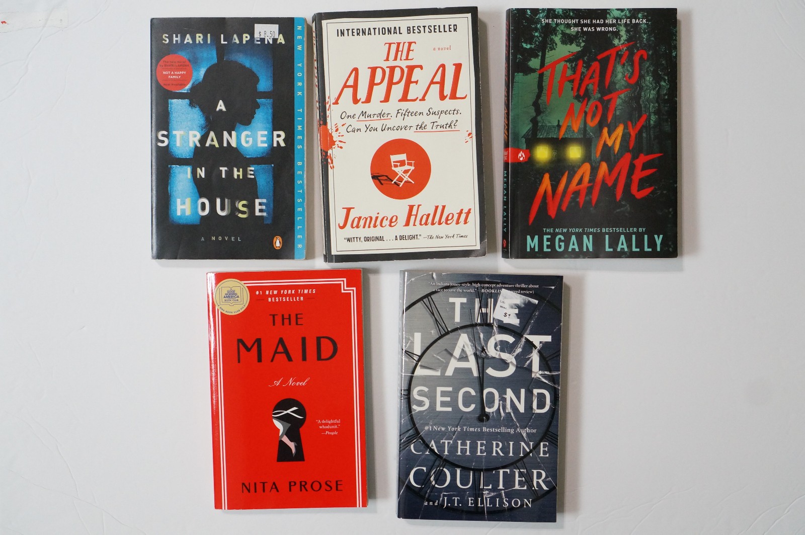 Thriller Book Lot 5 Mystery Shari Lapena Maid Appeal That’s Not My Name PB