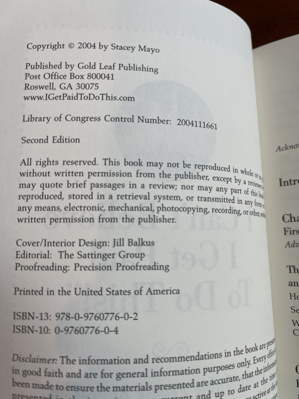 I Can’t Believe I Get Paid To Do This Stacey Mayo 2004 Second Edition Paperback