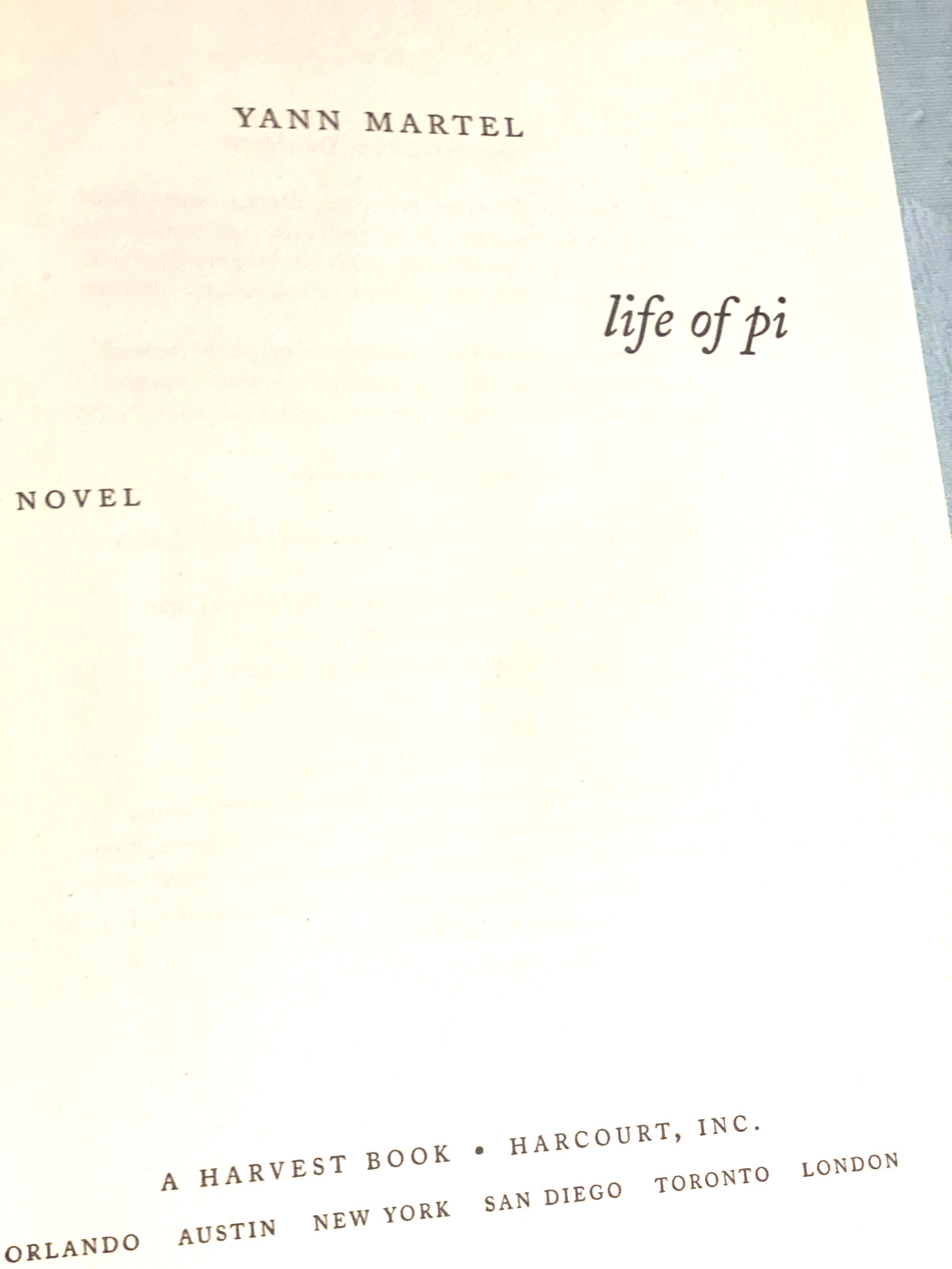 RARE 1ST US EDITION! Life of Pi : A Novel by Yann Martel (2003, Trade Paperback)