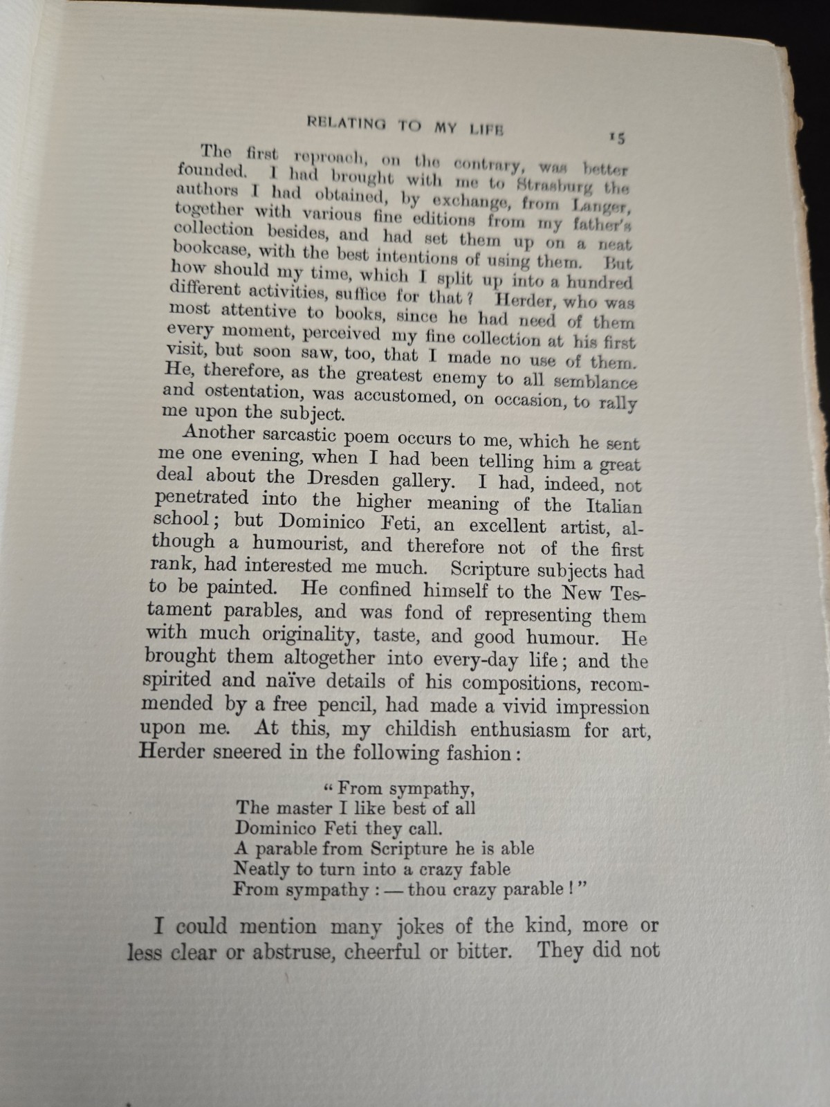 1902 Truth and Fiction By J W Goethe Luxury Edition #15 of 1,000