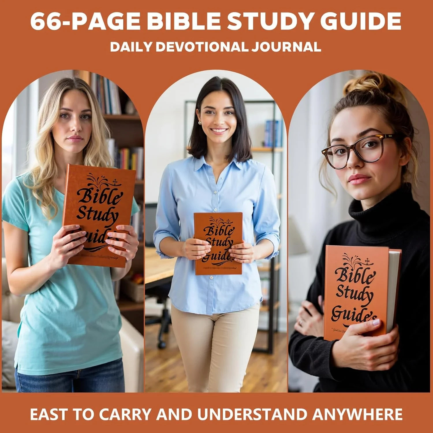 66-Page Bible Study Guide, Daily Devotional Journal,Study Notebook Based Planner