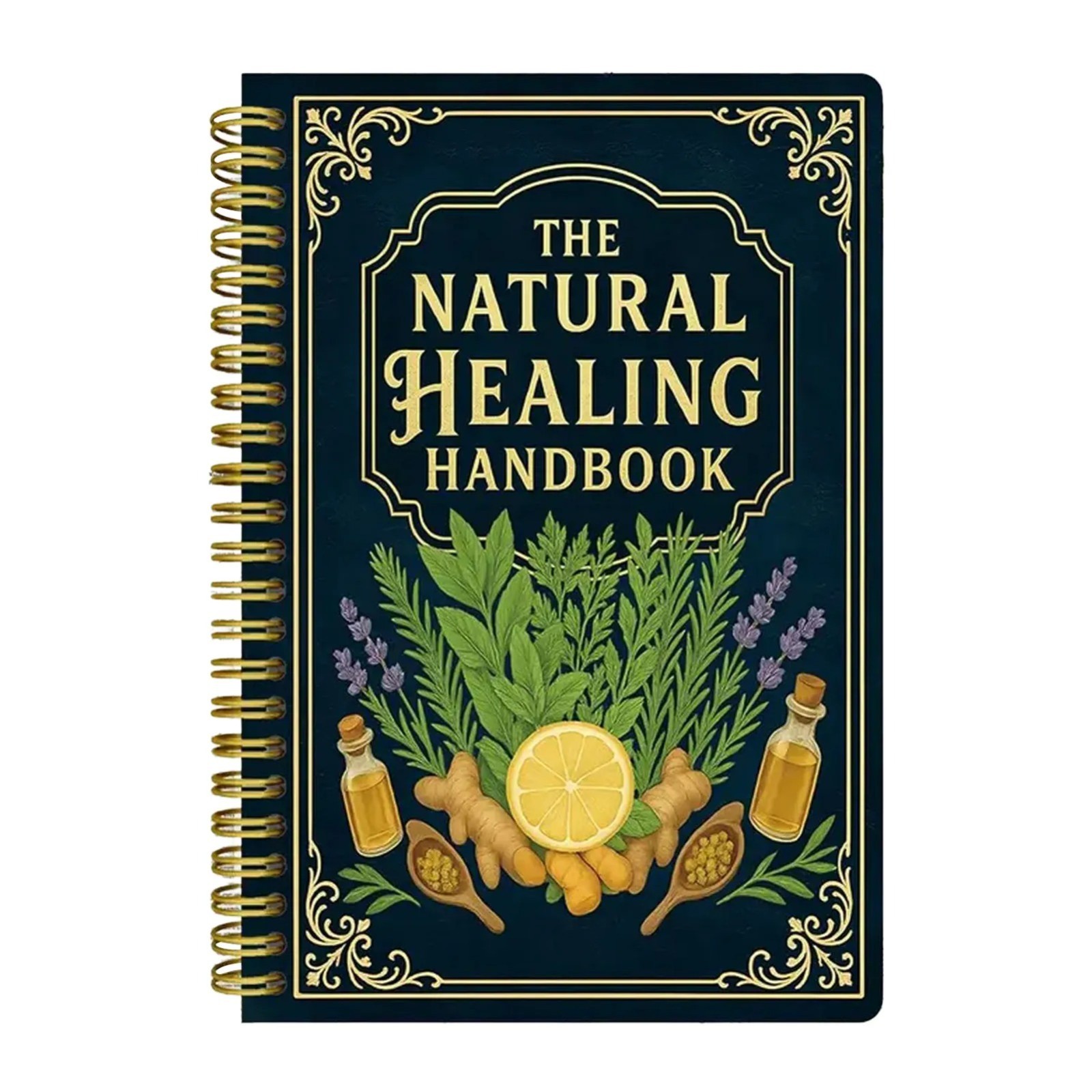 The Natural Healing Handbook Spiral-Bound Guide for Herbal Remedies & Natural