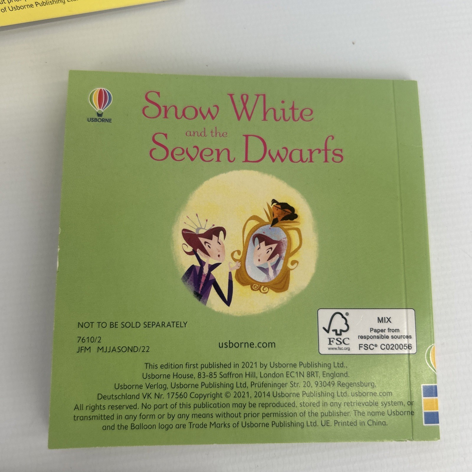 SET Of 7 USBORNE Children’s Fairy Mini-Books Wizard Of Oz, Aladdin, Snow White..