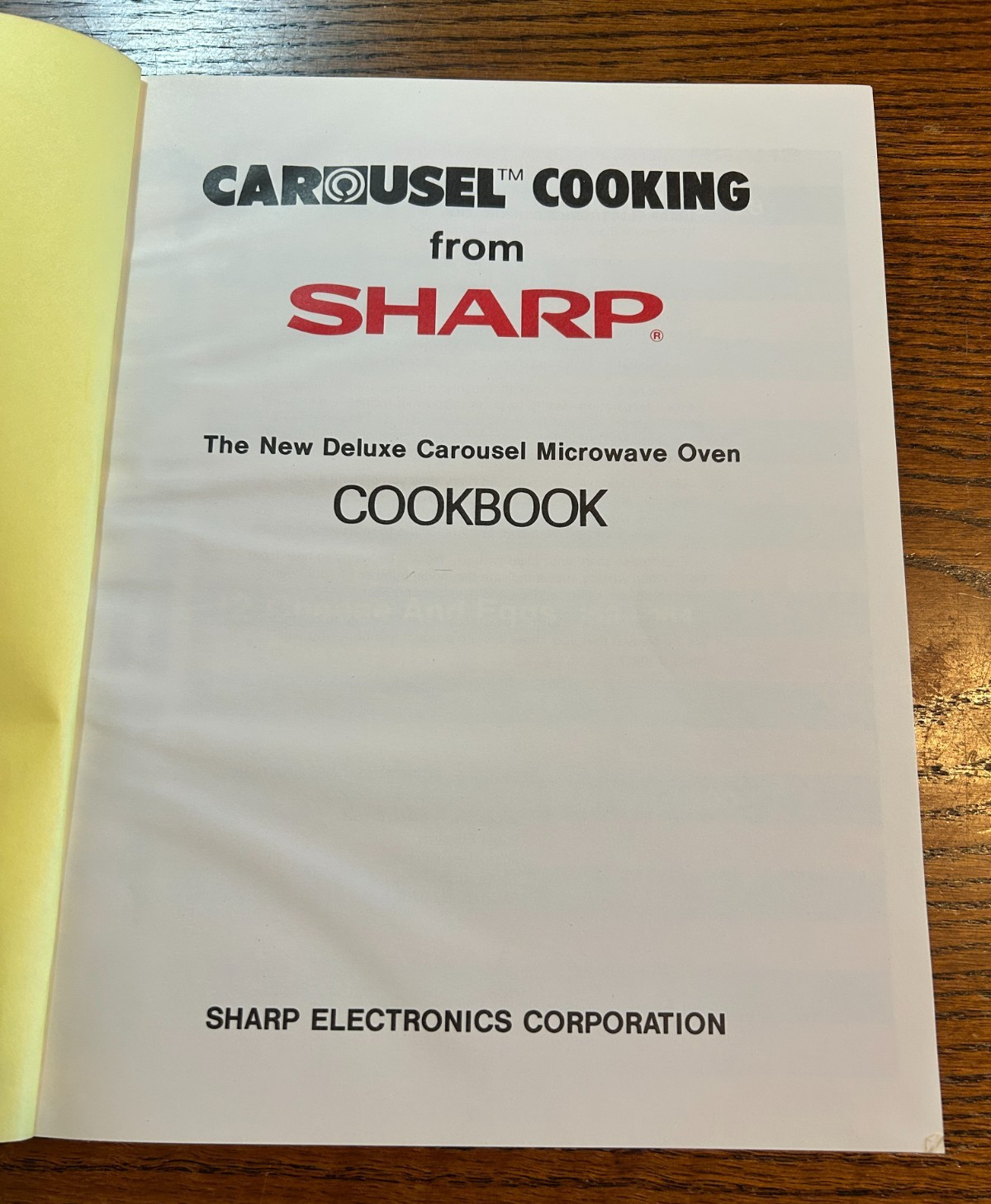 Vintage Sharp Carousel Microwave Oven Cook Book Recipes Hardcover 256 Pages