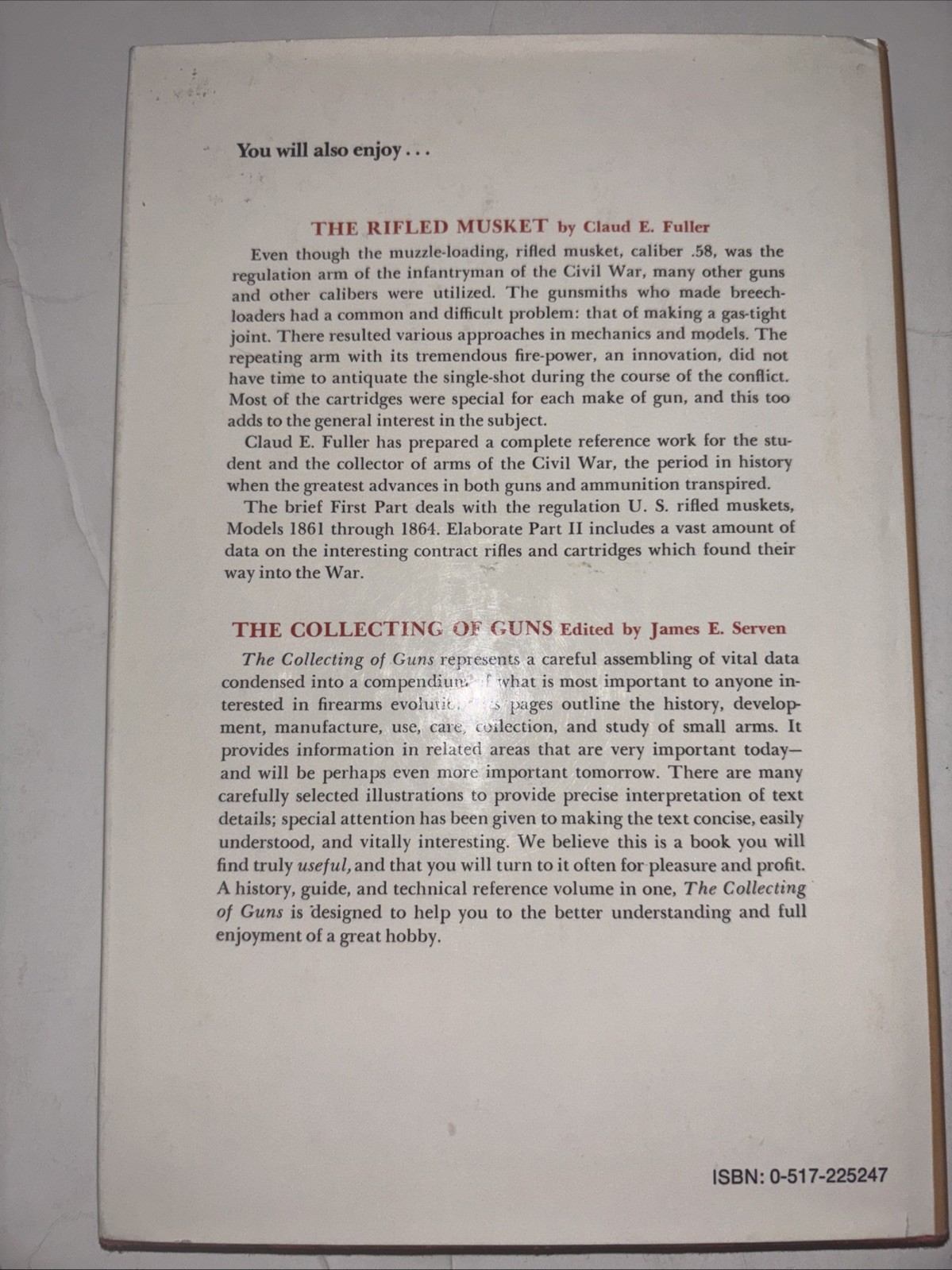 Pictorial History Of The Rifle by G W P Swenson, HBwDJ, 1972, 184 pages, illust