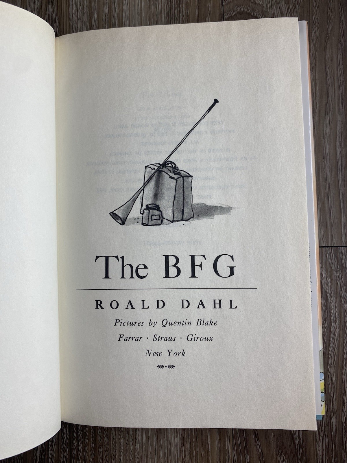 The BFG Roald Dahl First Edition American Later Print Hardcover Illustrated