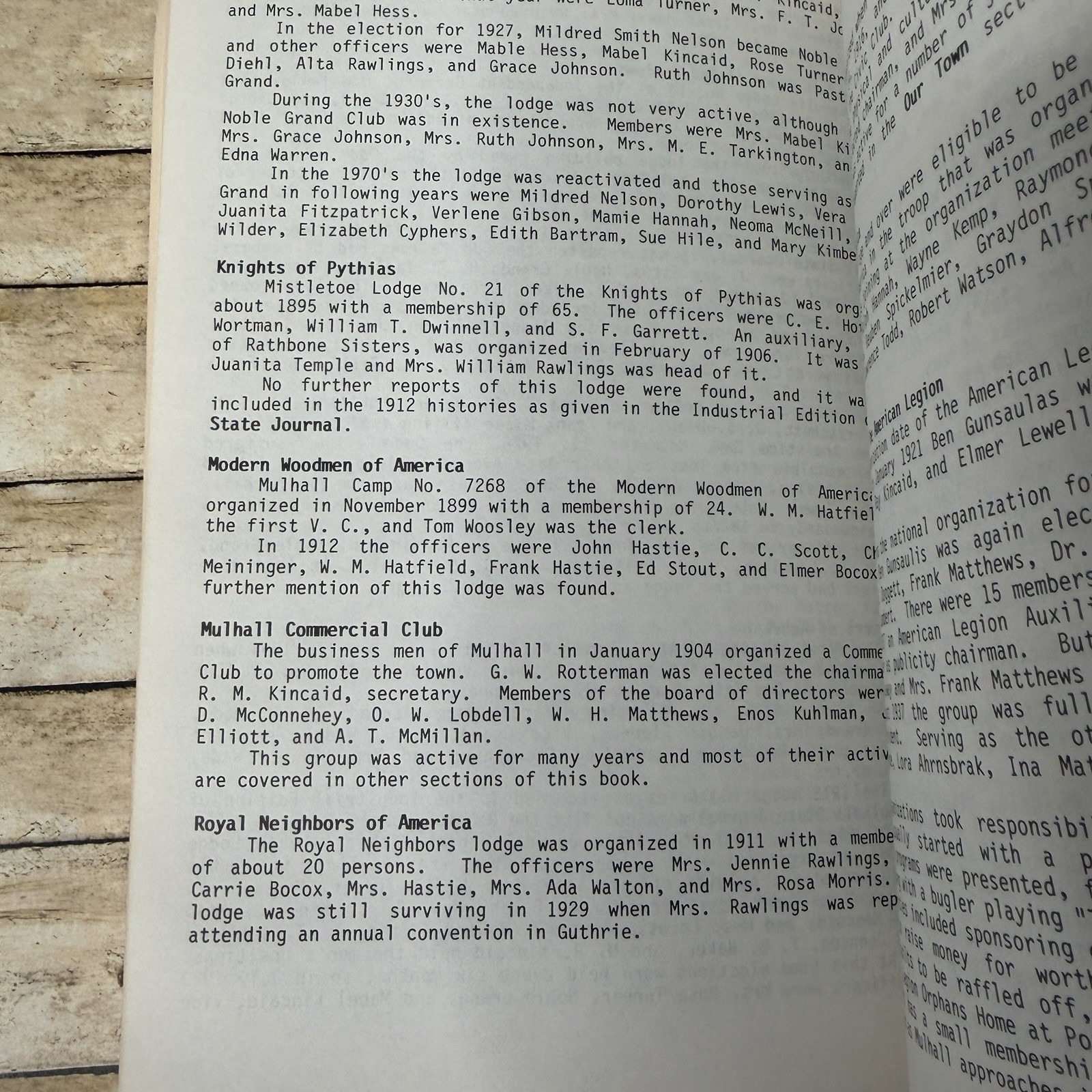 A History of Mulhall Oklahoma 100 Yesteryears 1988 First Edition Genealogy Photo