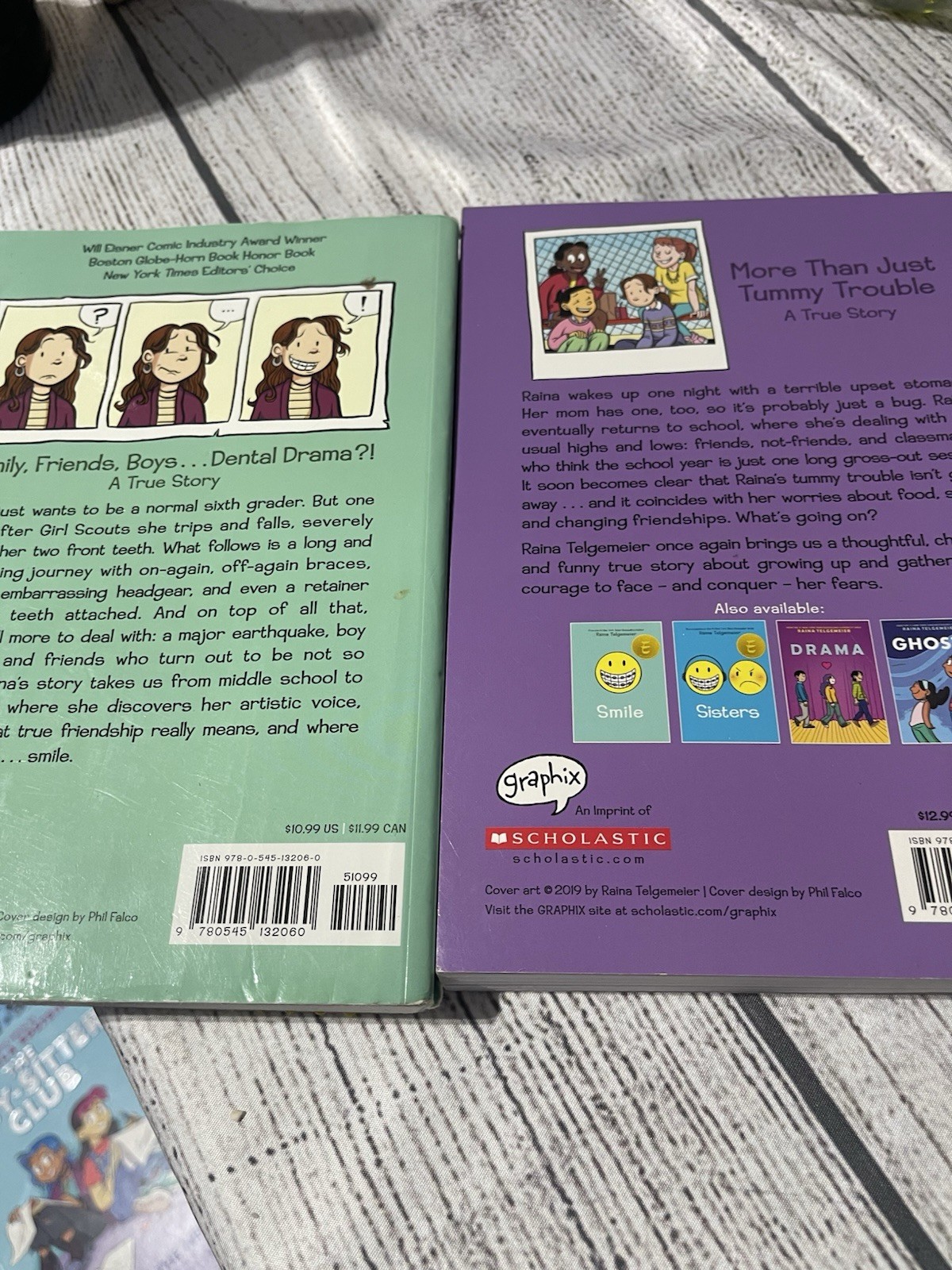 Smile by Raina Telgemeier And Guts By Raina Telgemeier