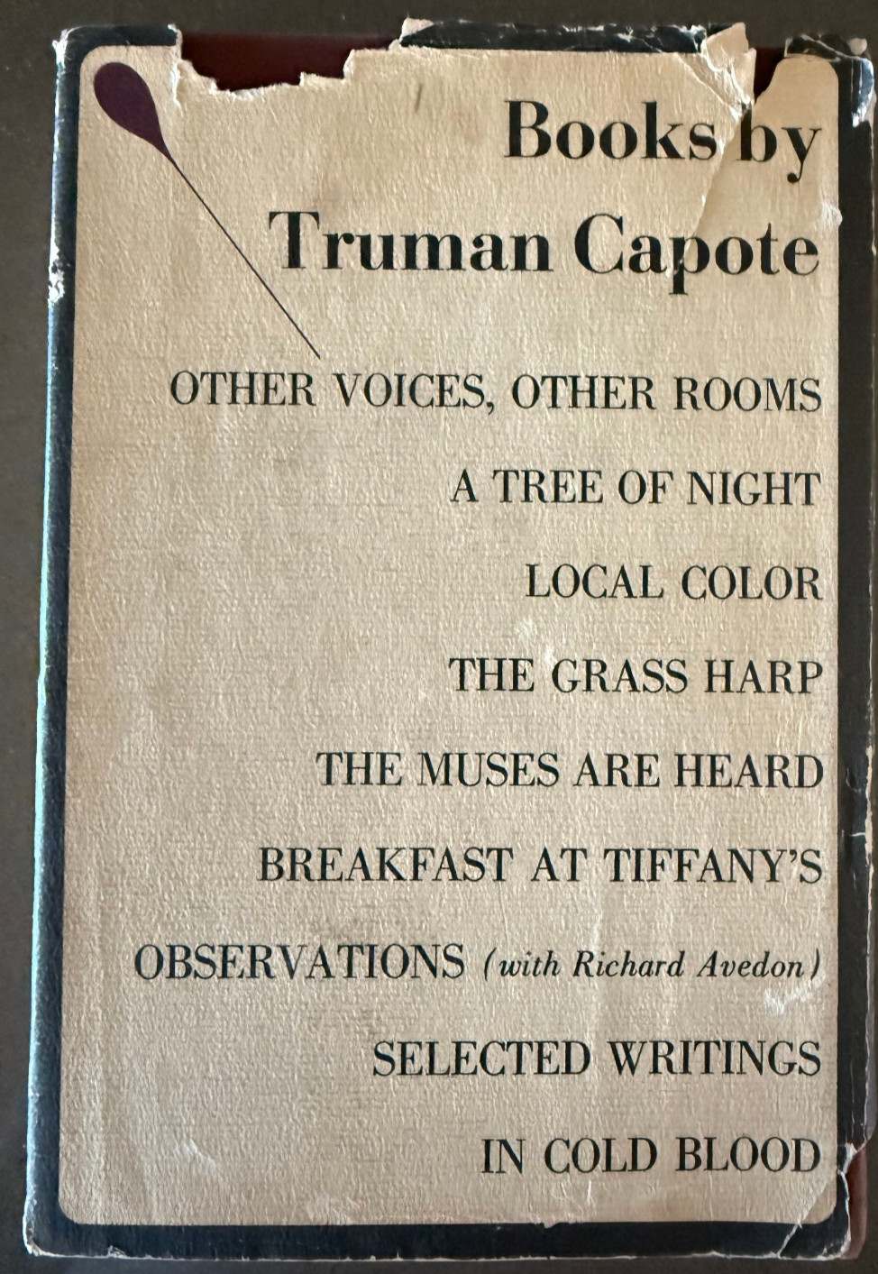 In Cold Blood Truman Capote First Edition First Printing