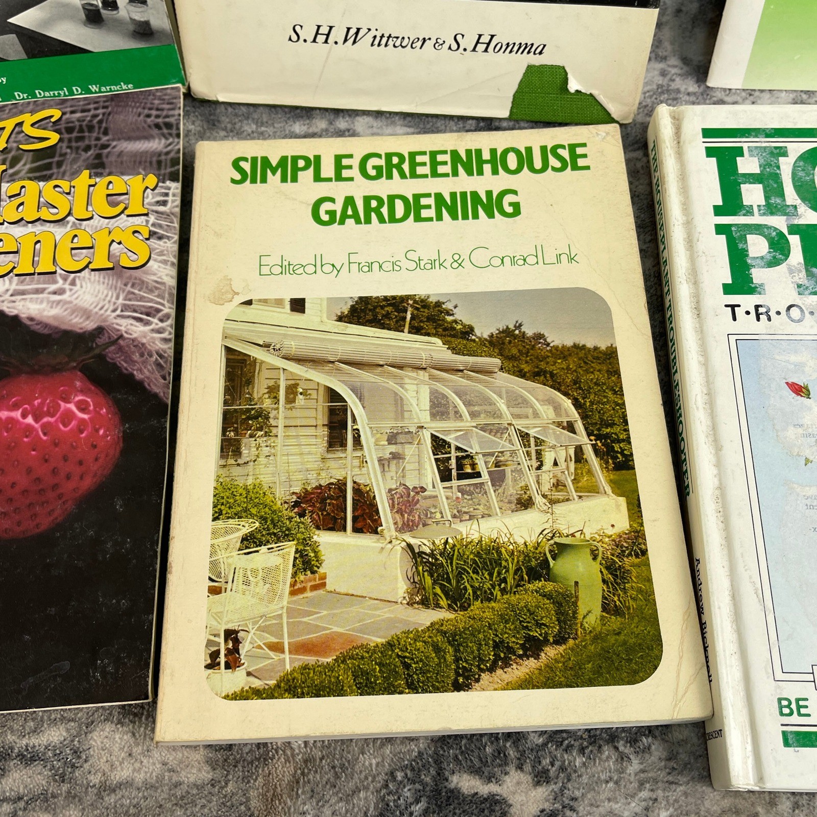 Lot of 7 Vintage Gardening & Greenhouse Books Rodale Organic Soils Master Tips