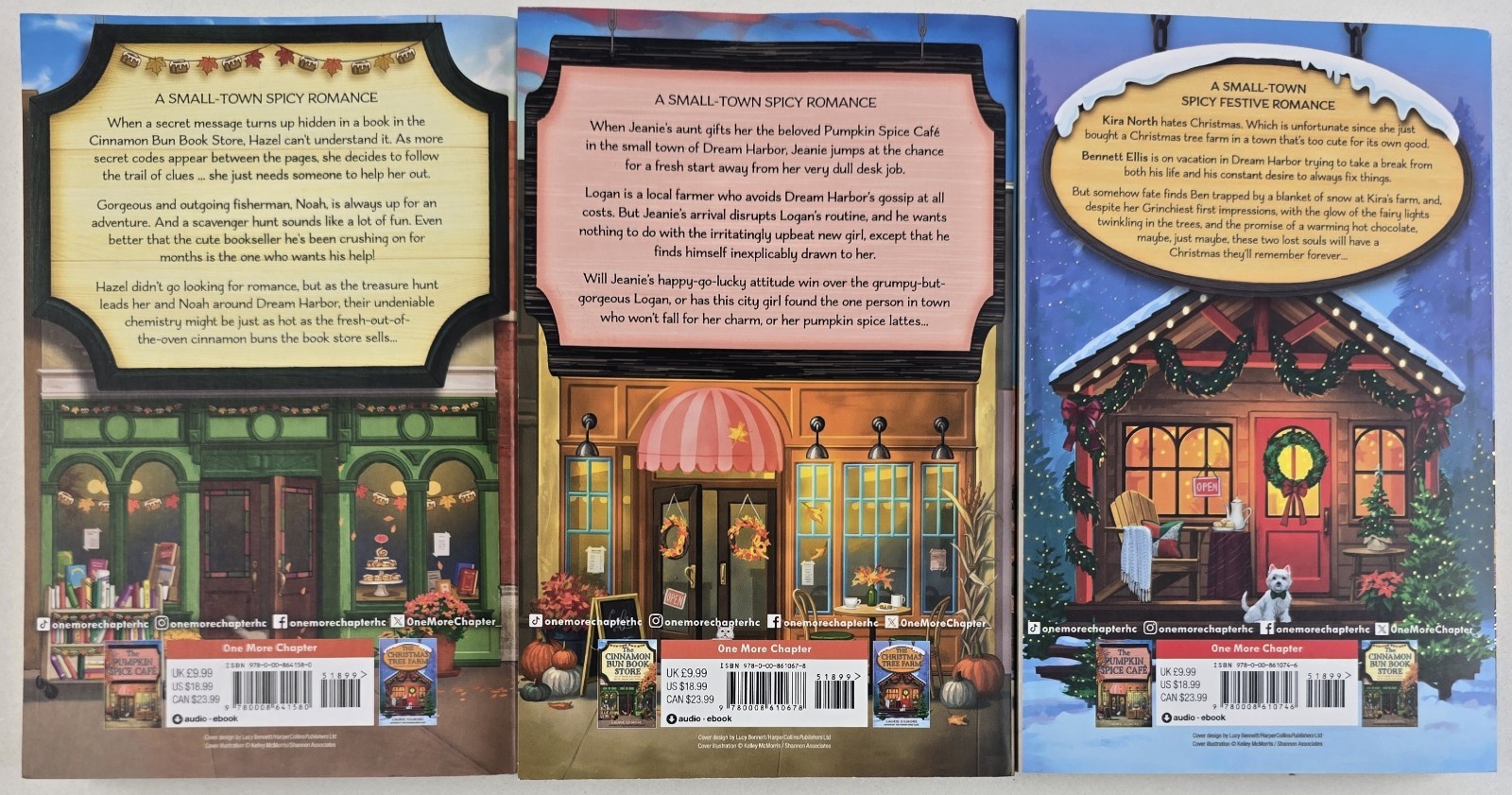 Laurie Gilmore Lot Of 3- The Pumpkin Spice Café, The Cinnamon Bun Book Store…