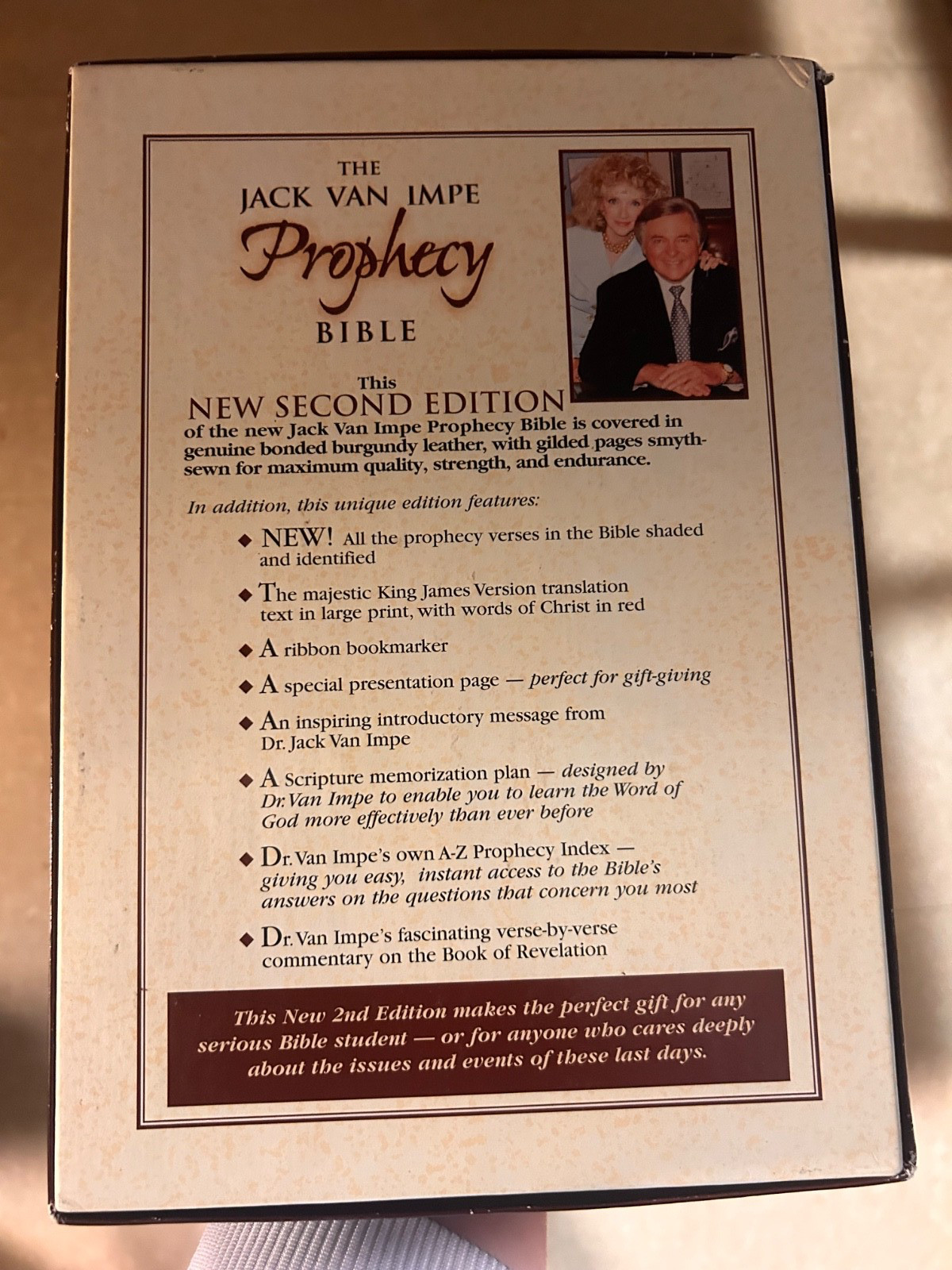 Jack Van Impe Prophecy Leather Bible New 2nd Edition King James Version Poster