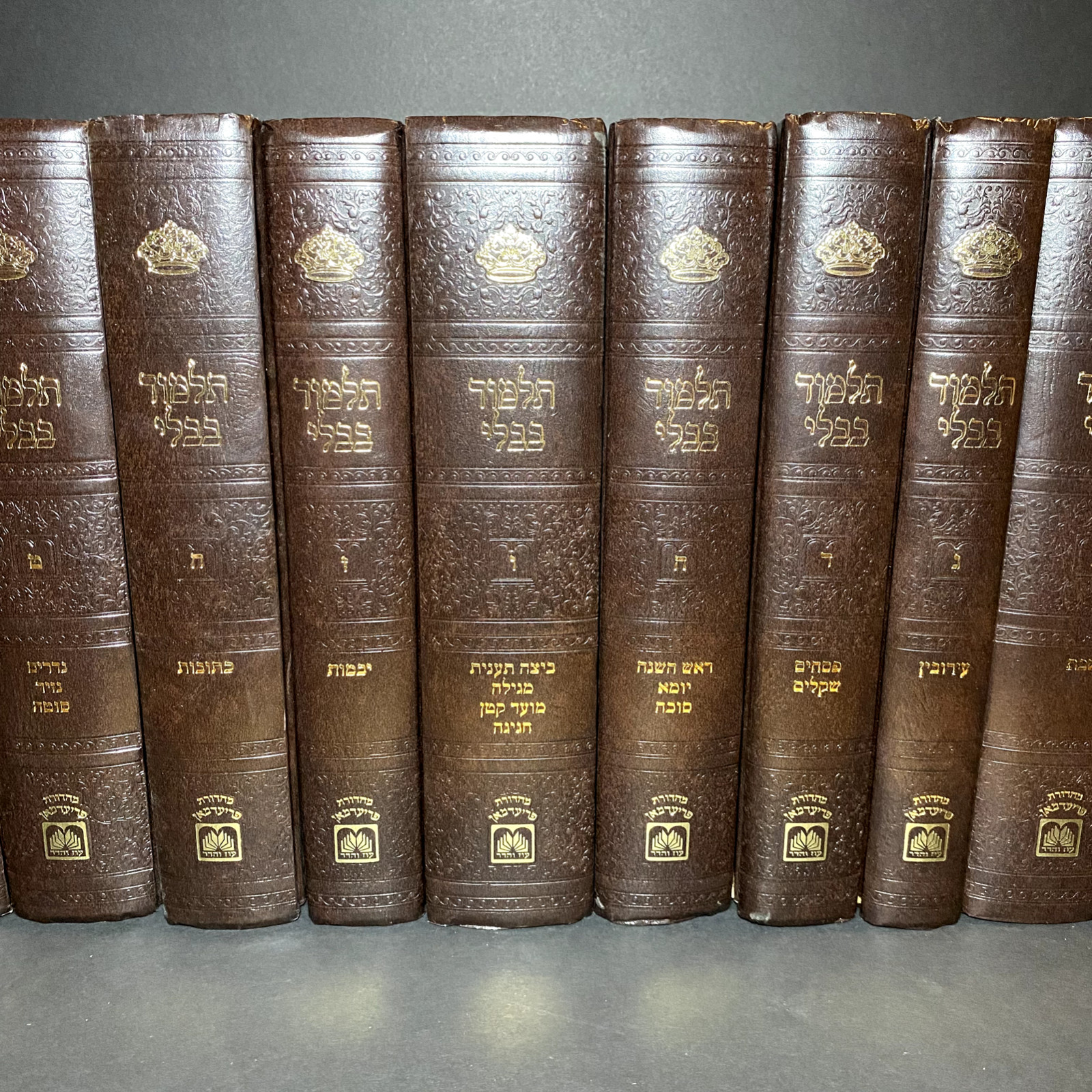 Oz Vehadar Babylonian Talmud 10″ 10 Book Lot Hebrew Language