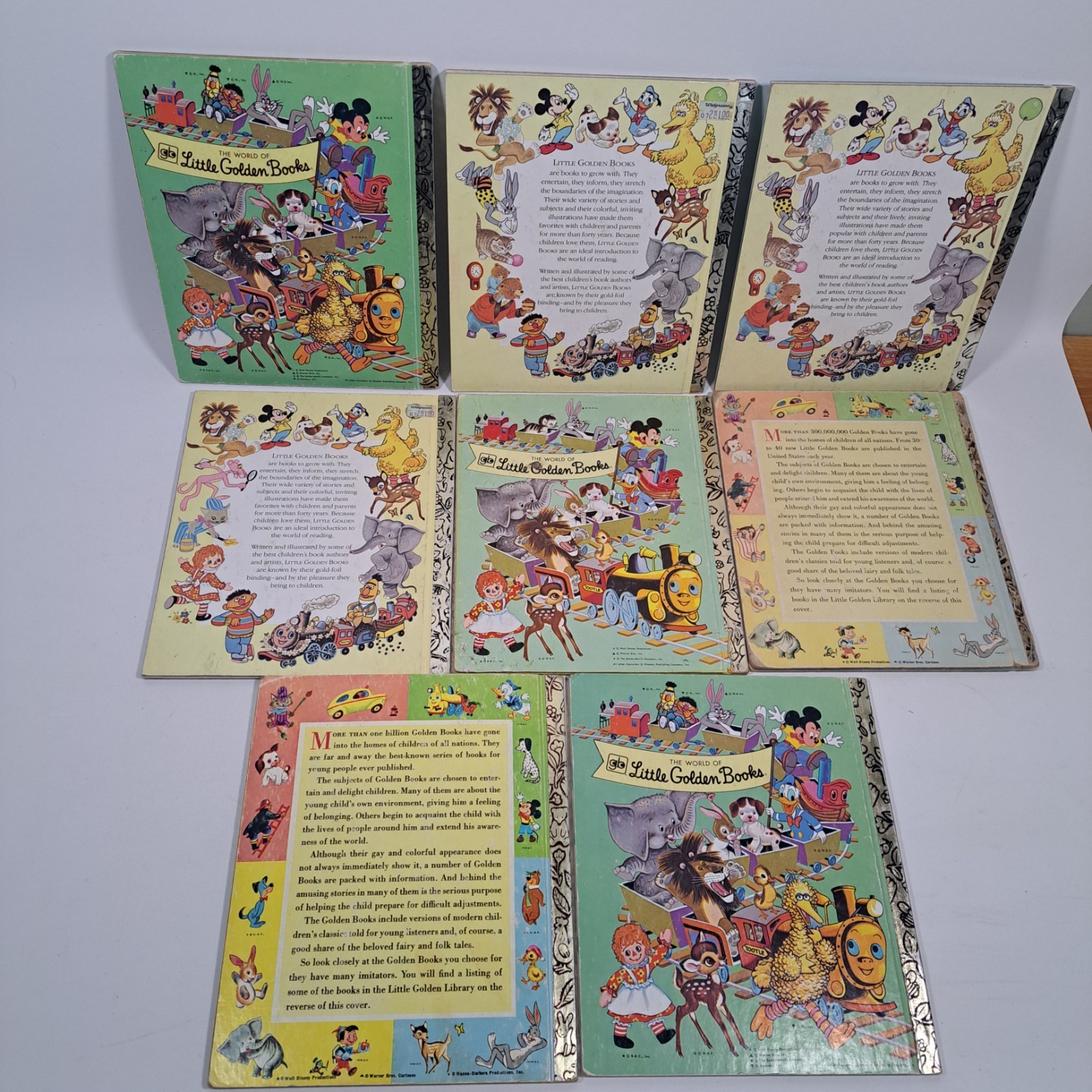 Vtg 8 Little Golden Books Benji Return Oz Heidi Raggedy Ann Duck Tale Bugs Howdy