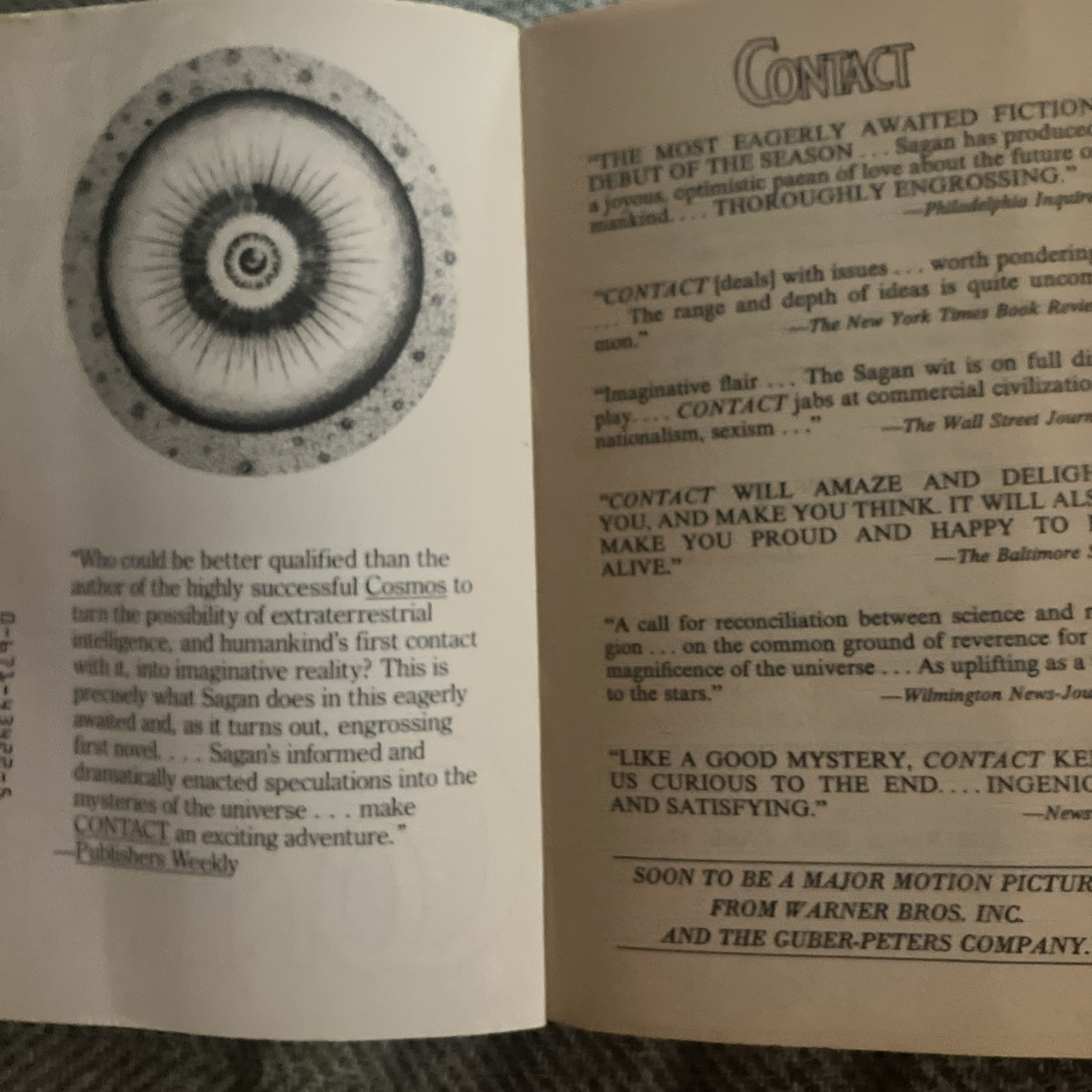Contact Carl Sagan Paperback 1st Pocket book printing (October 1986)