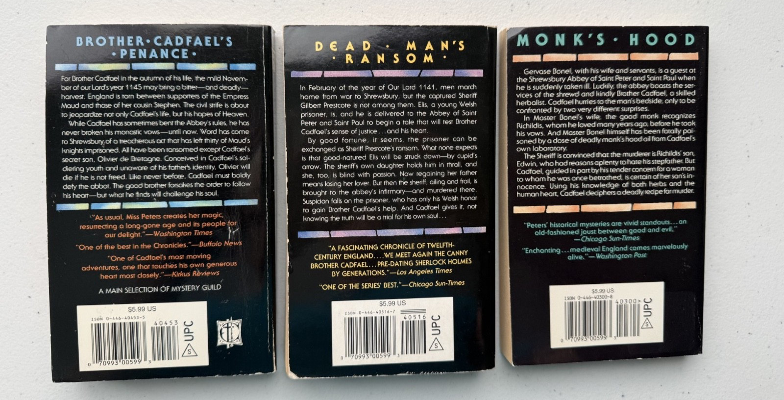 Complete set of 21 vintage Brother Cadfael mystery paperbacks Ellis Peters