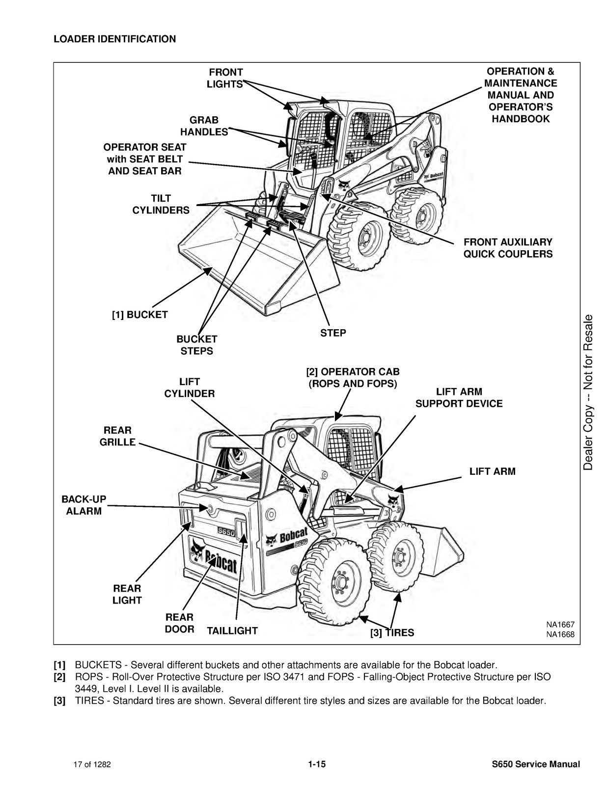 BOBCAT S650 Skid Steer Loader Service Manual SN A3NV11001 Up 2018, FOLDOUTS
