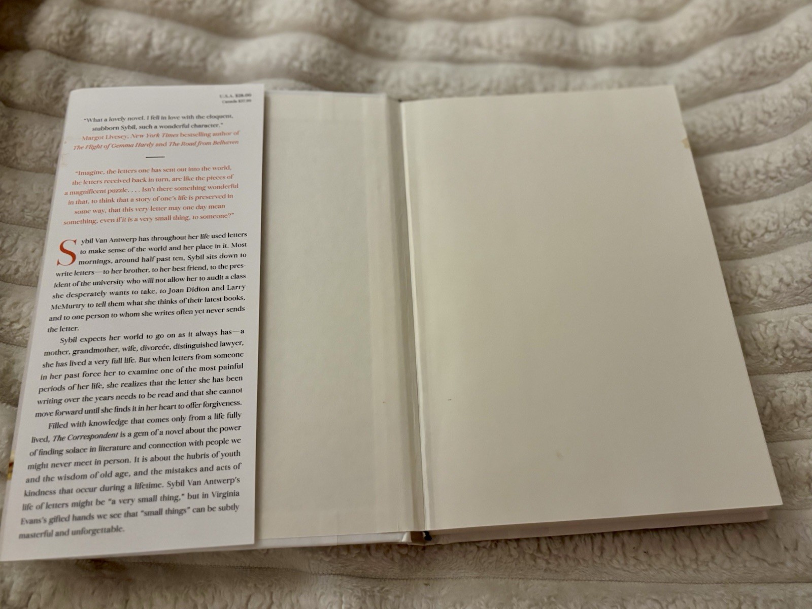 The Correspondent: Novel Hardcover First Edition Excellent Condition